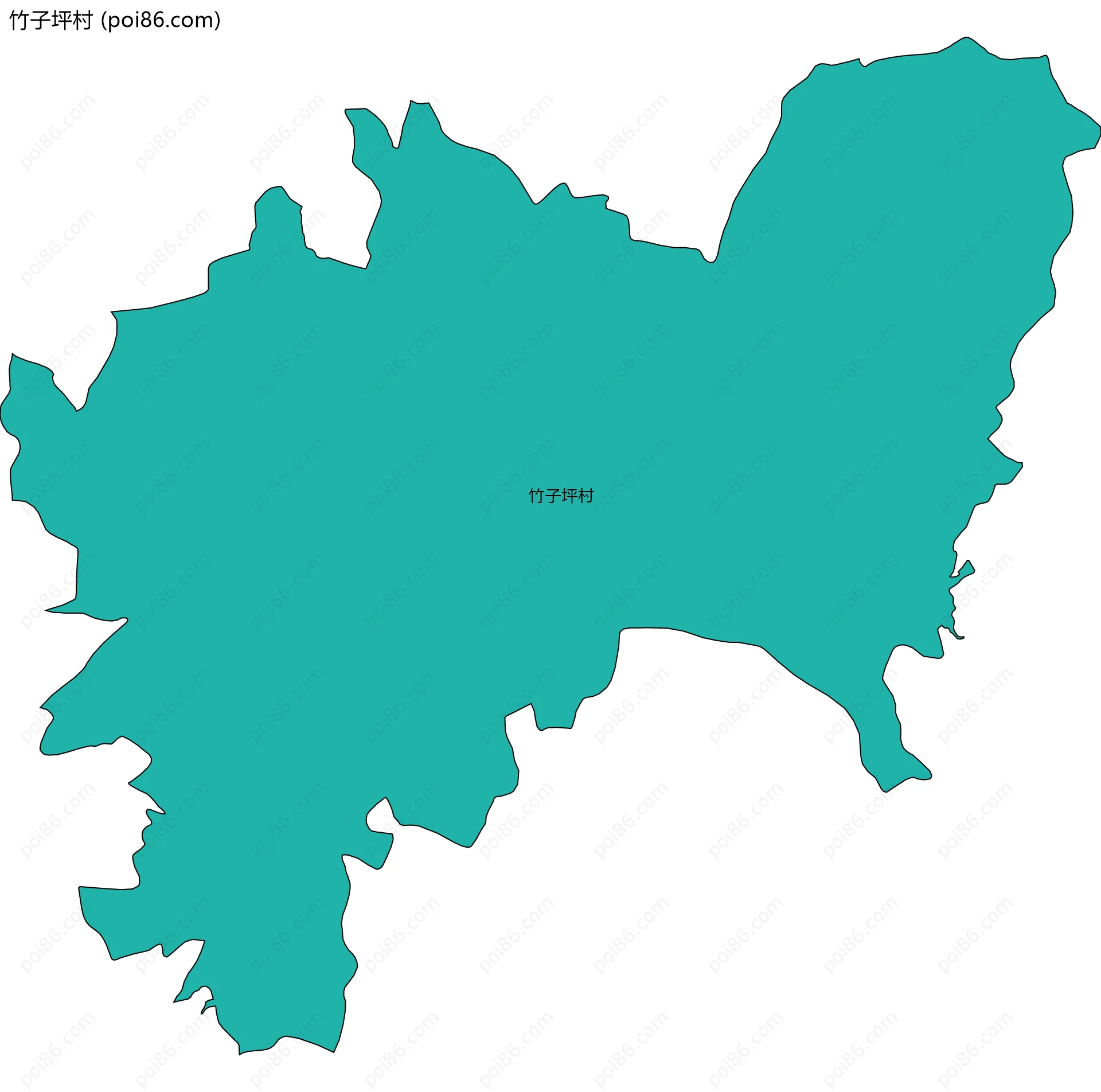 竹子坪村边界地图