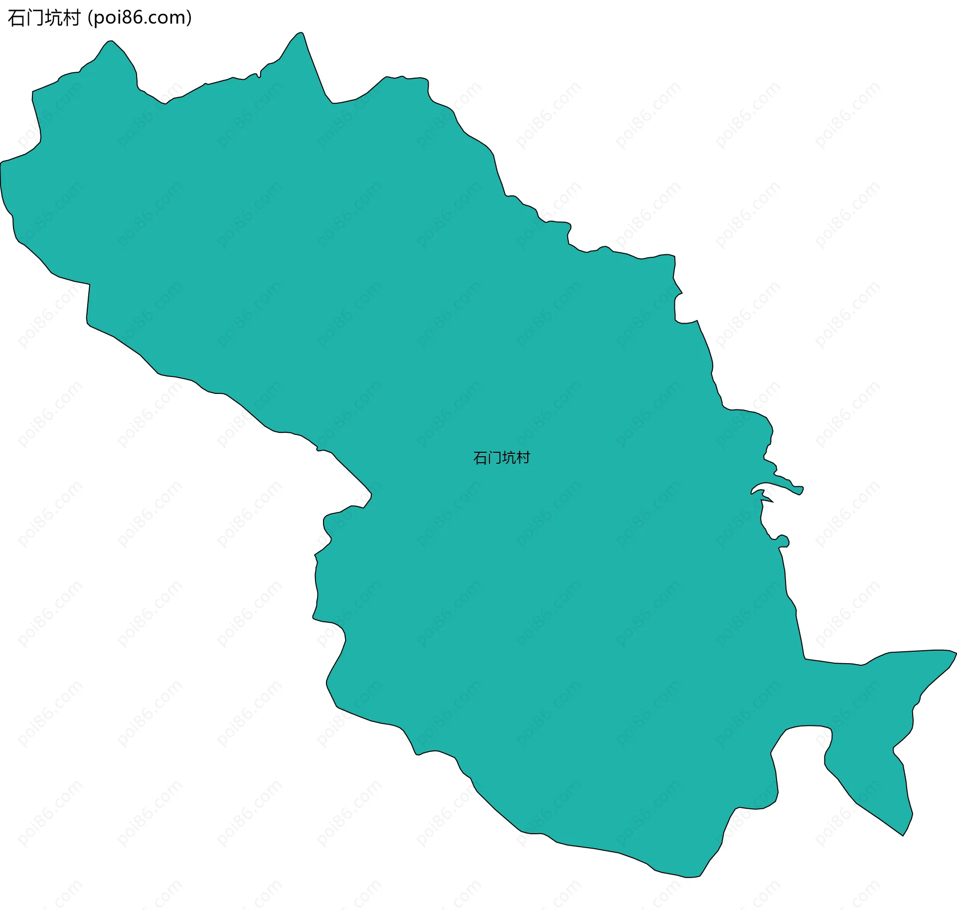 石门坑村边界地图