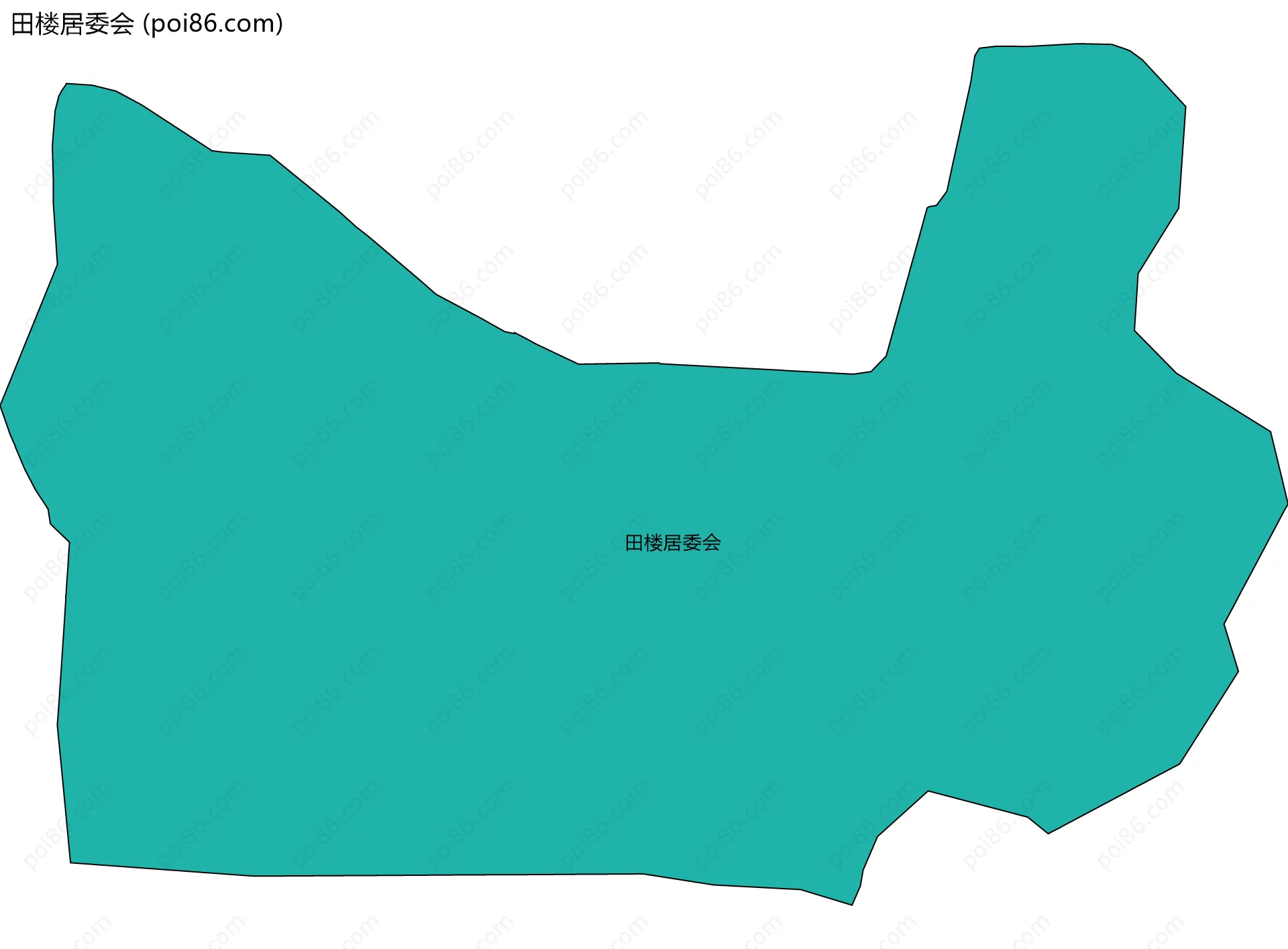 田楼居委会边界地图