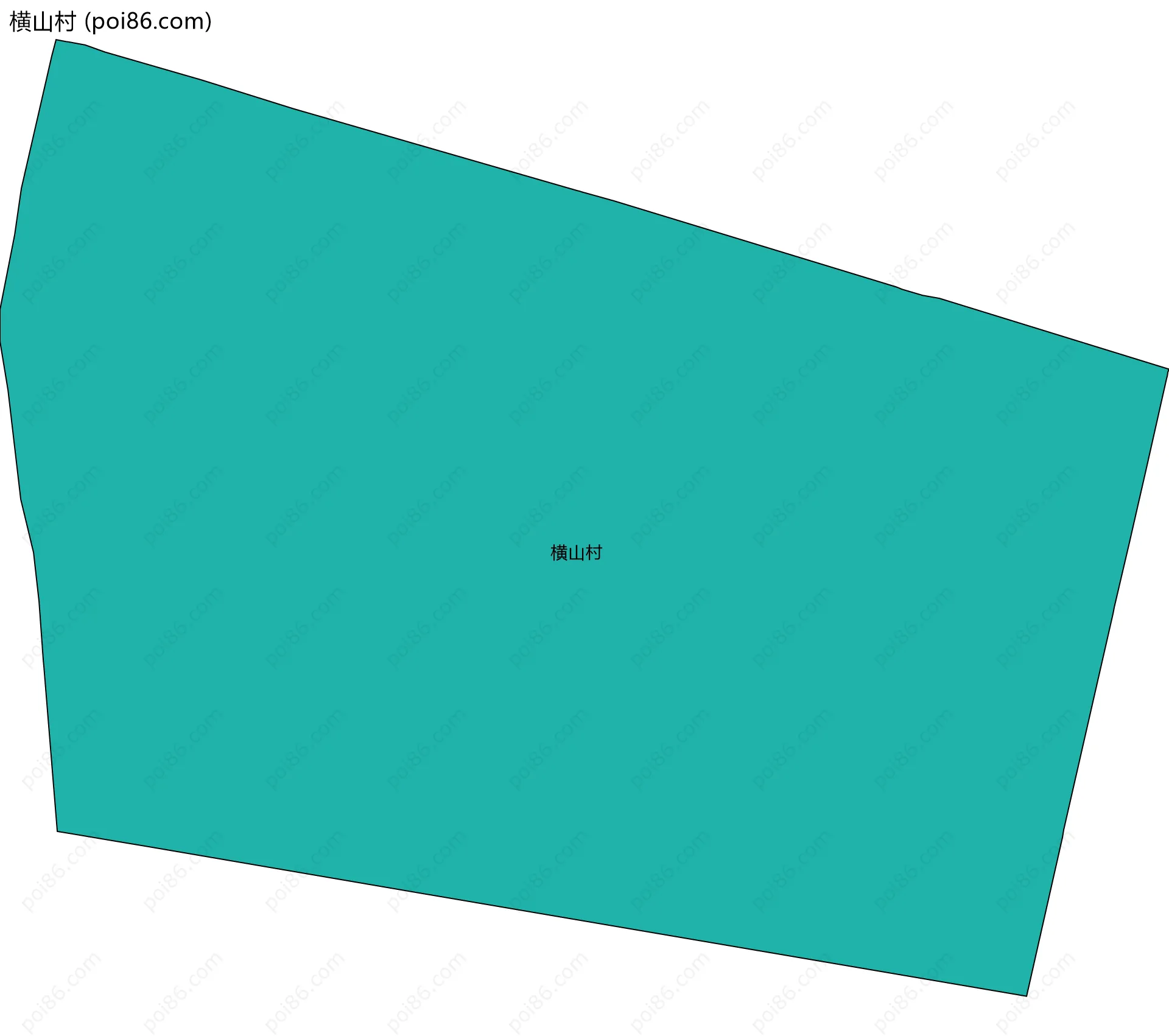 横山村边界地图