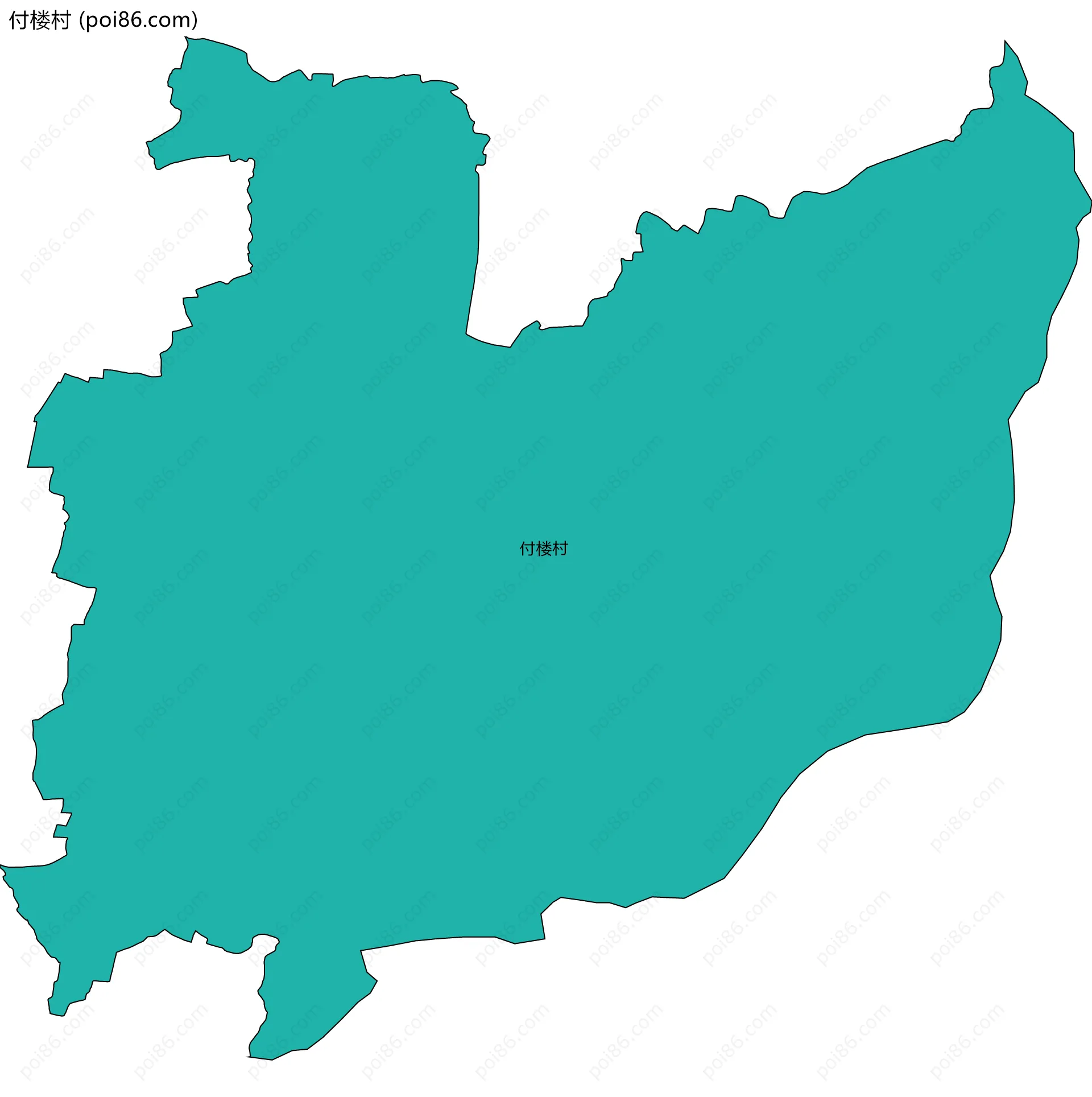 付楼村边界地图