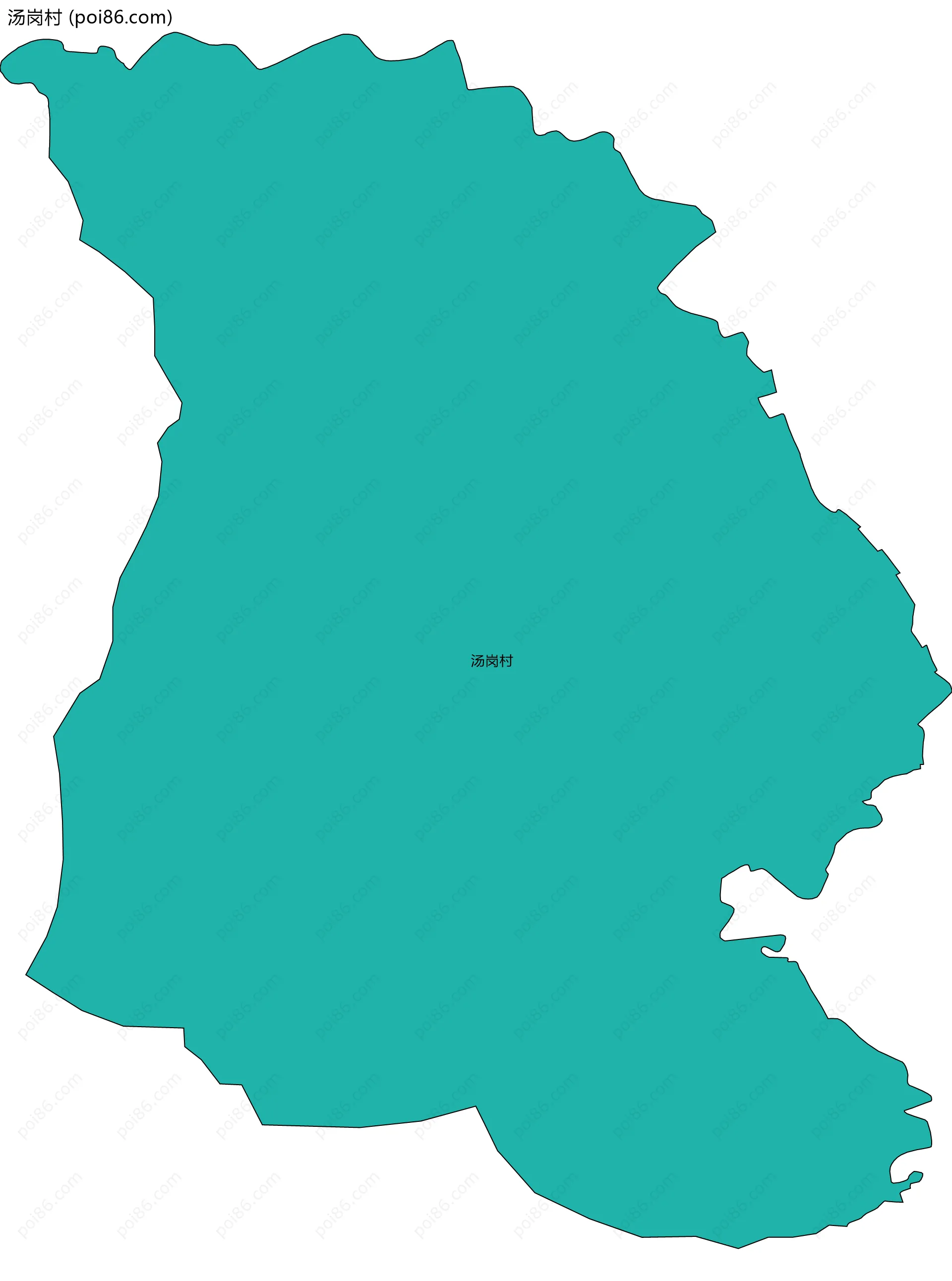 汤岗村边界地图