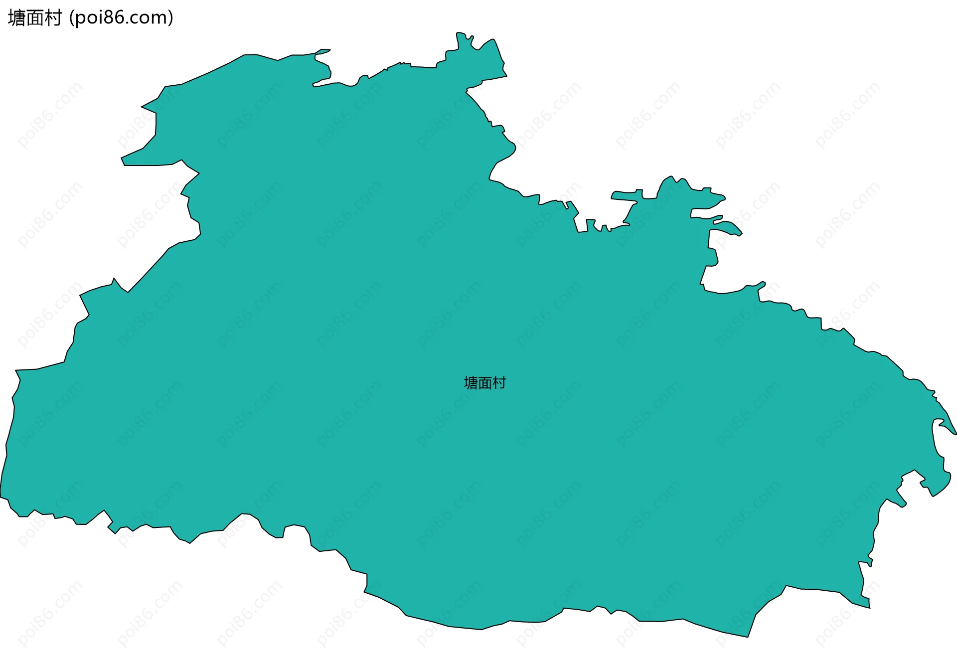 塘面村边界地图