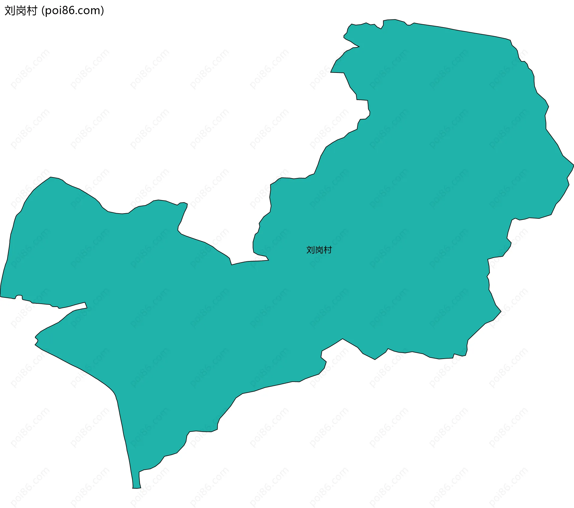 刘岗村边界地图