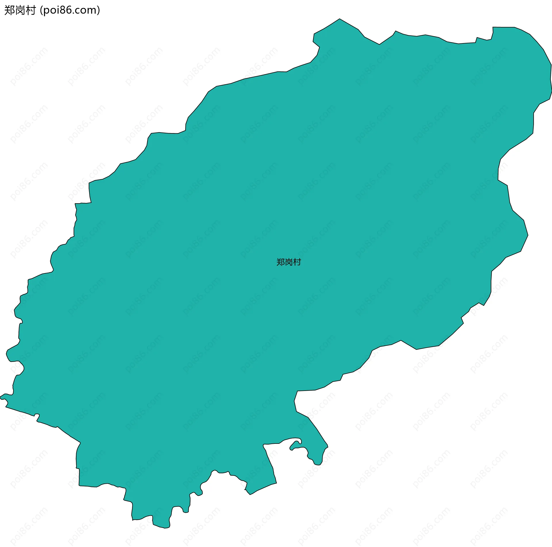 郑岗村边界地图