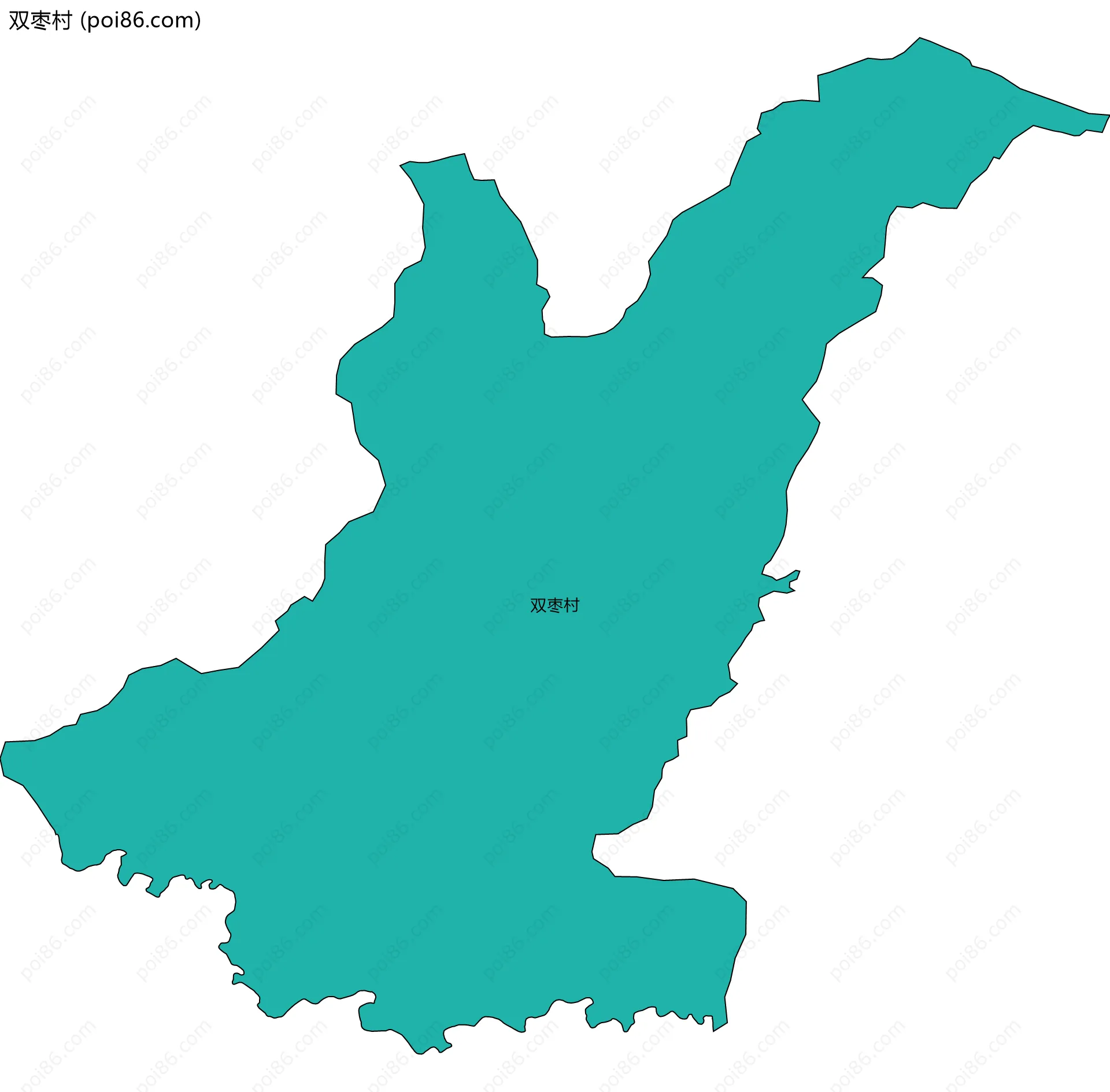 双枣村边界地图