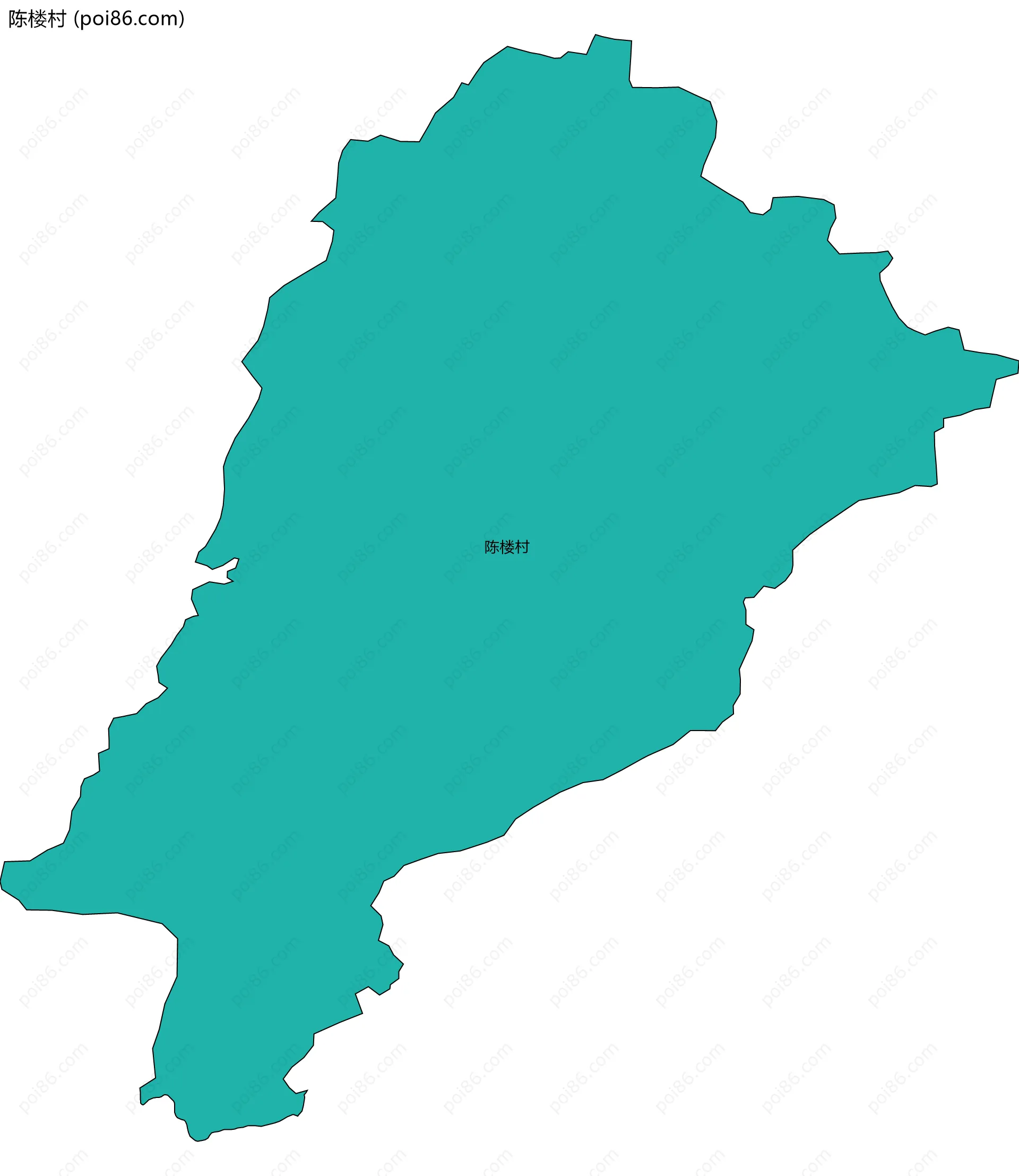 陈楼村边界地图