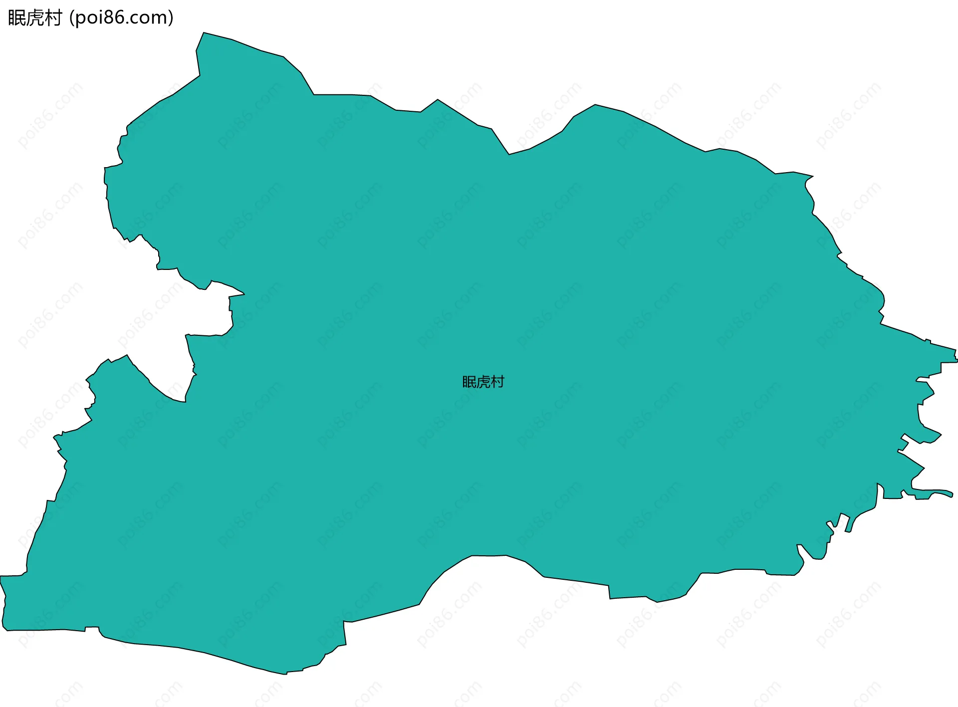 眠虎村边界地图
