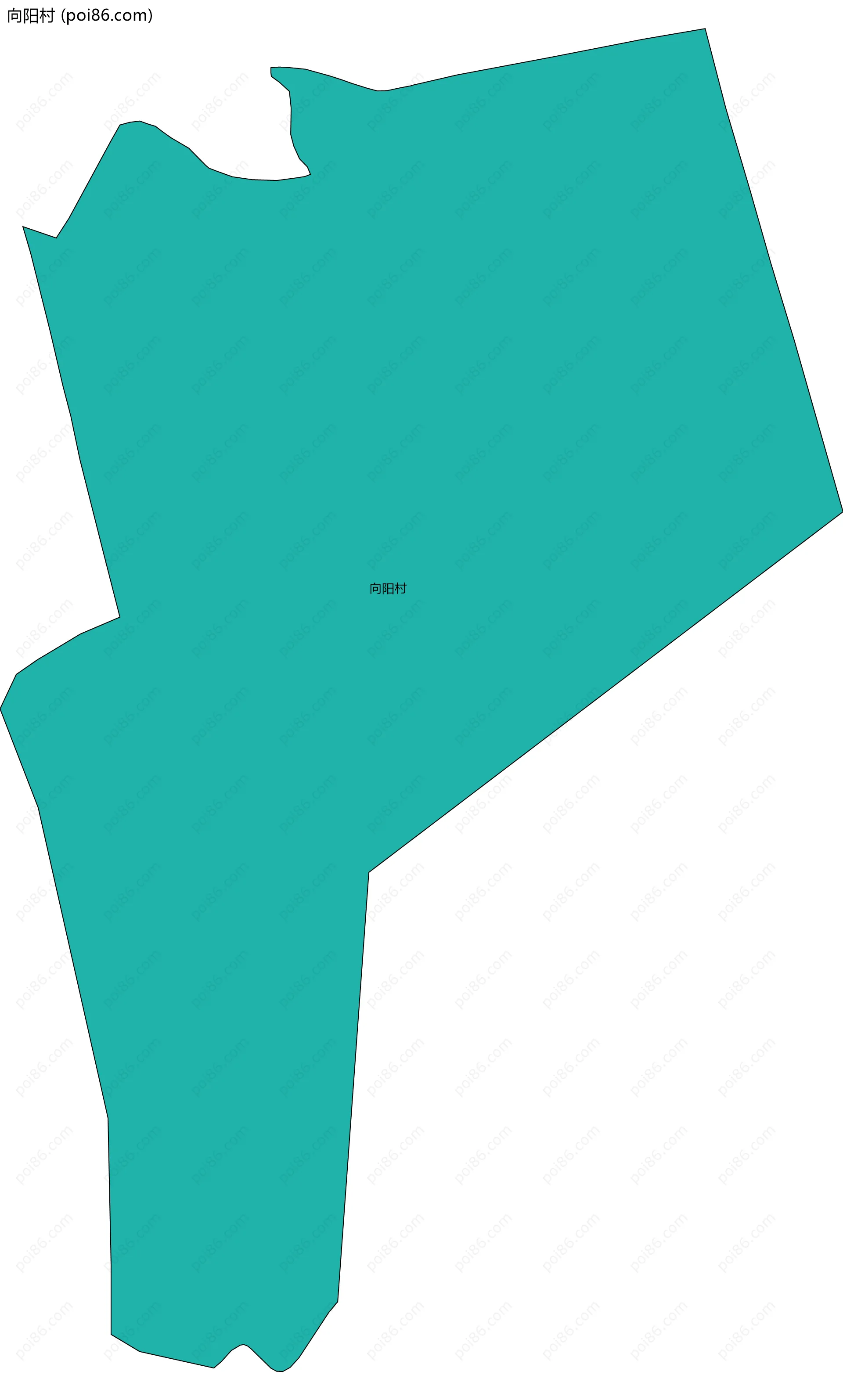 向阳村边界地图