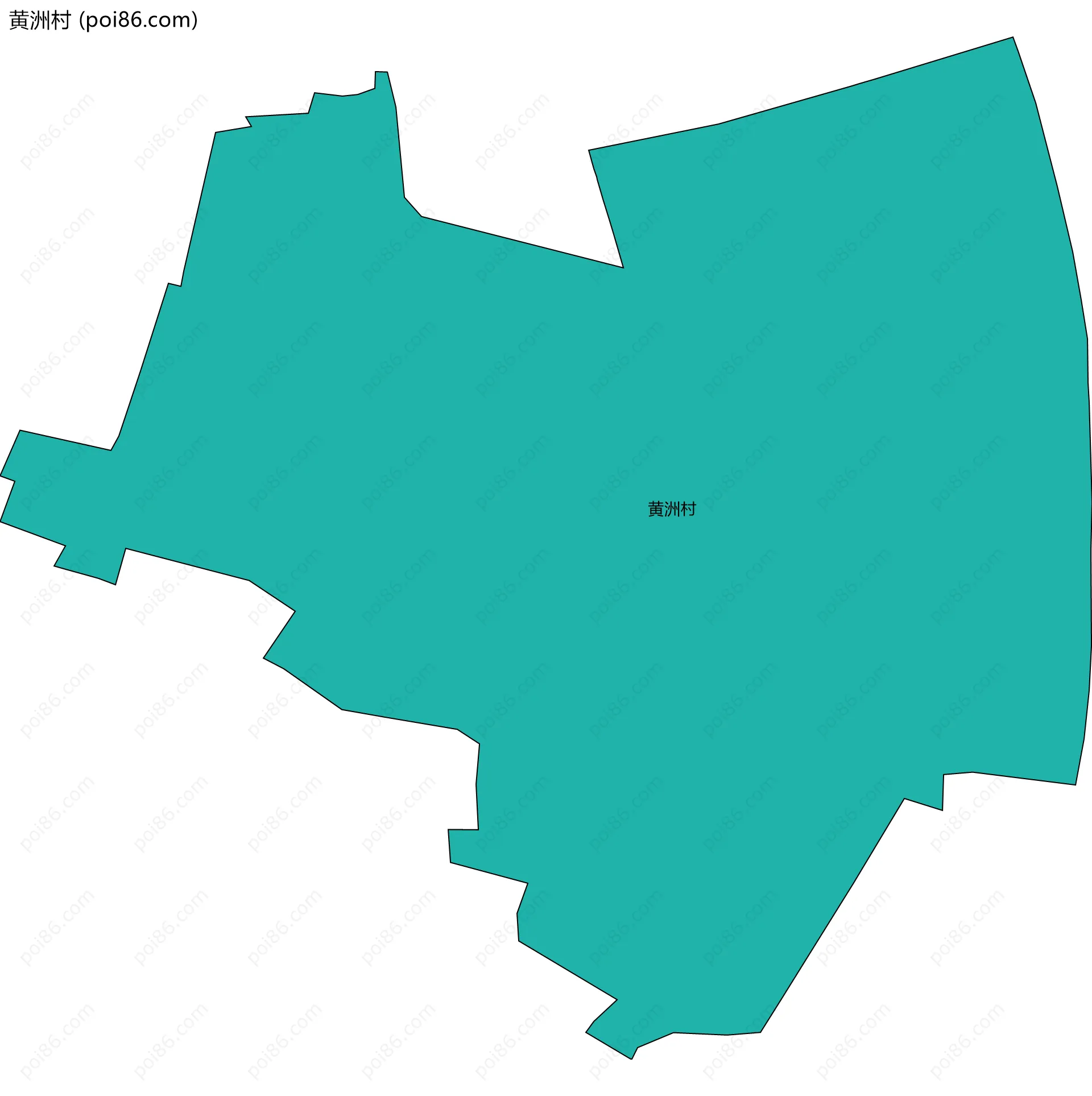 黄洲村边界地图