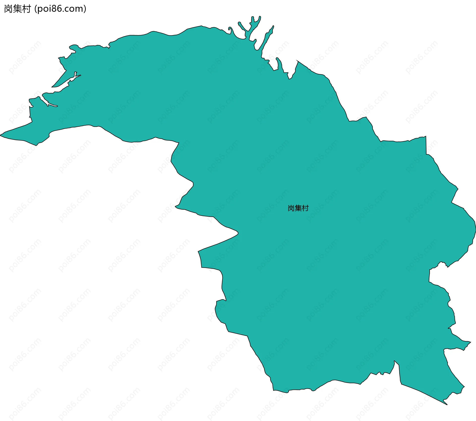 岗集村边界地图
