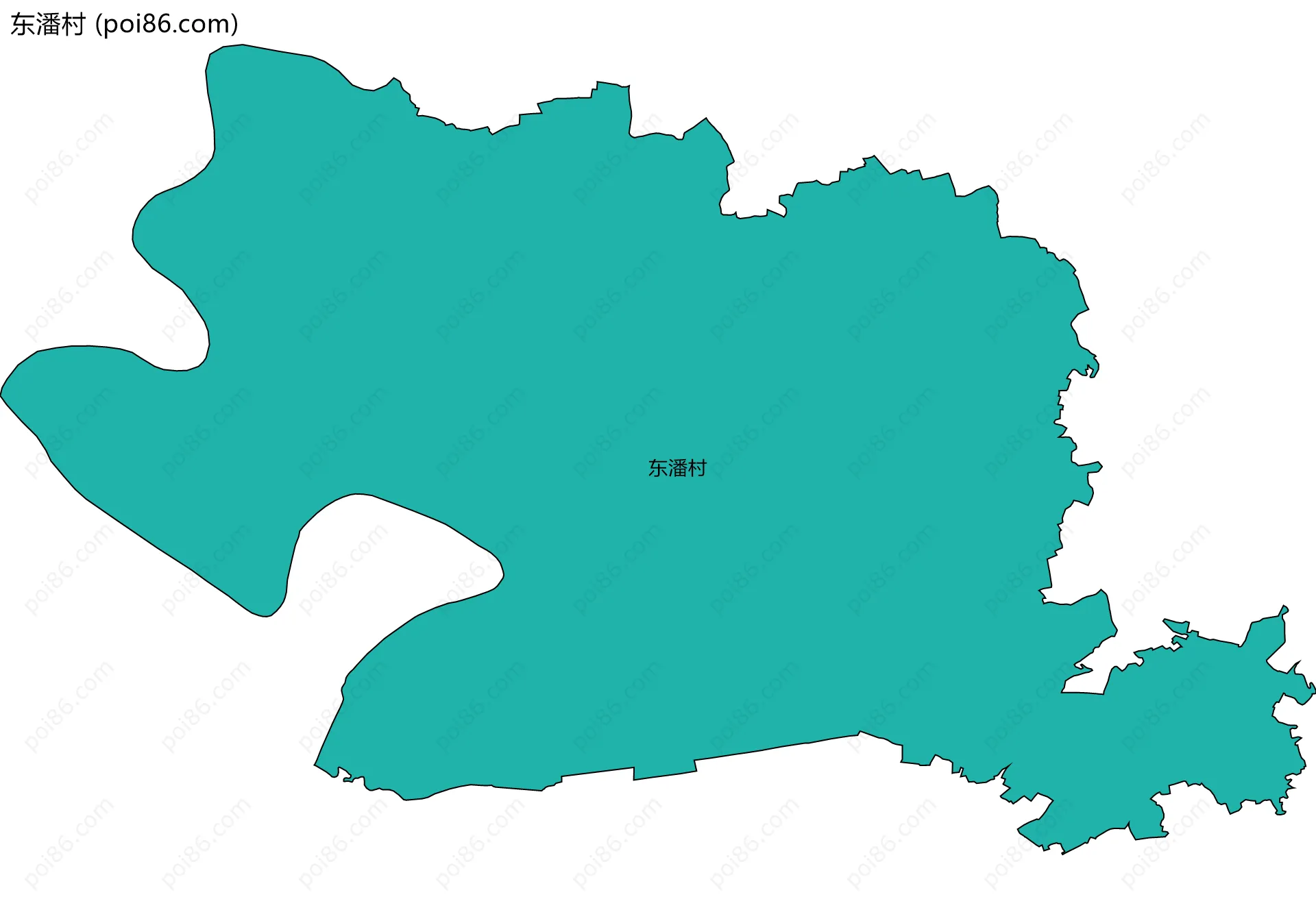 东潘村边界地图