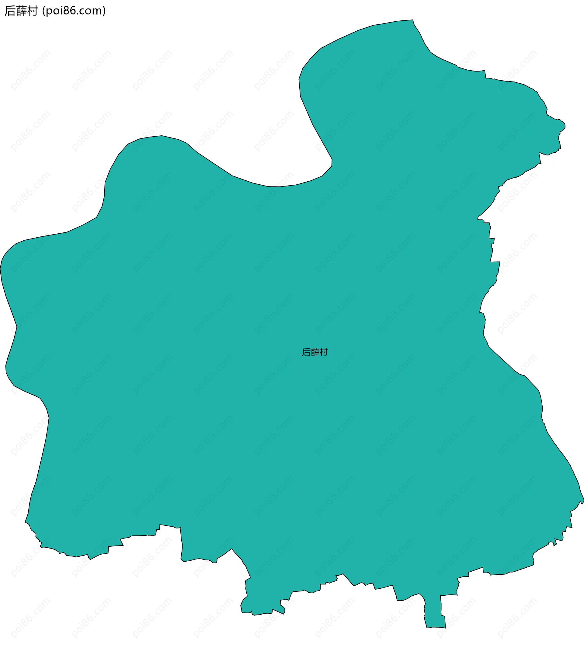 后薛村边界地图