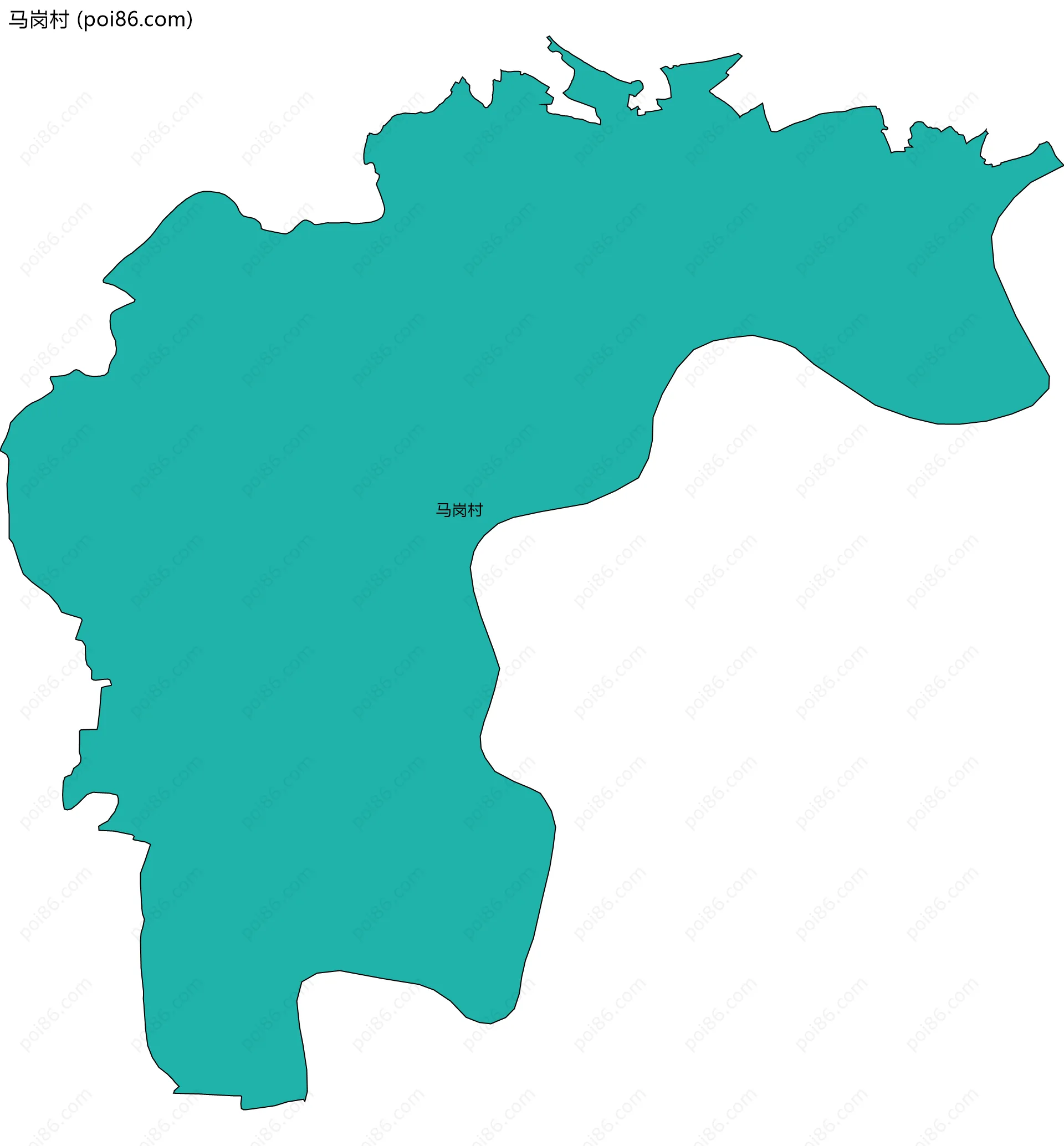 马岗村边界地图