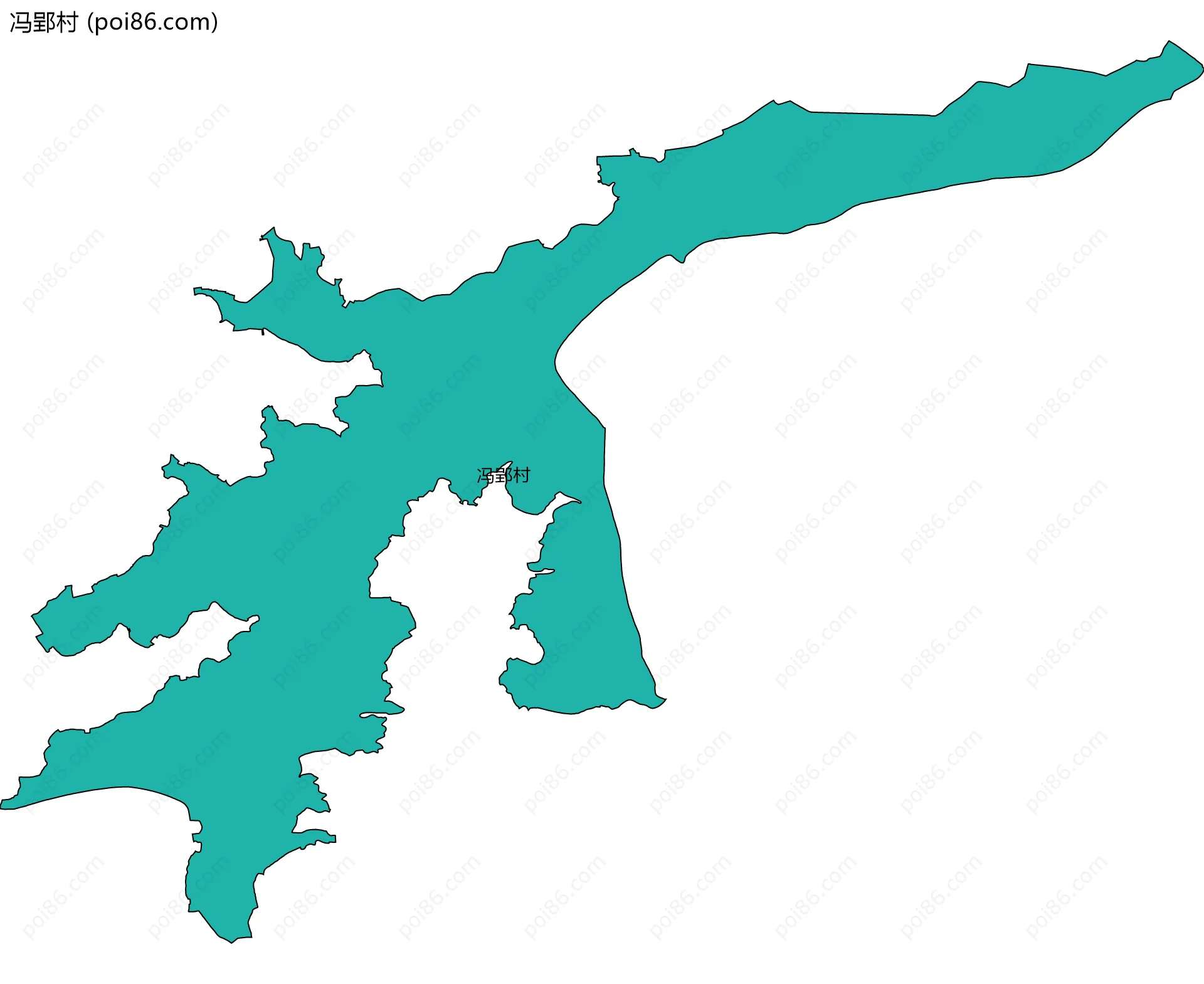 冯郢村边界地图
