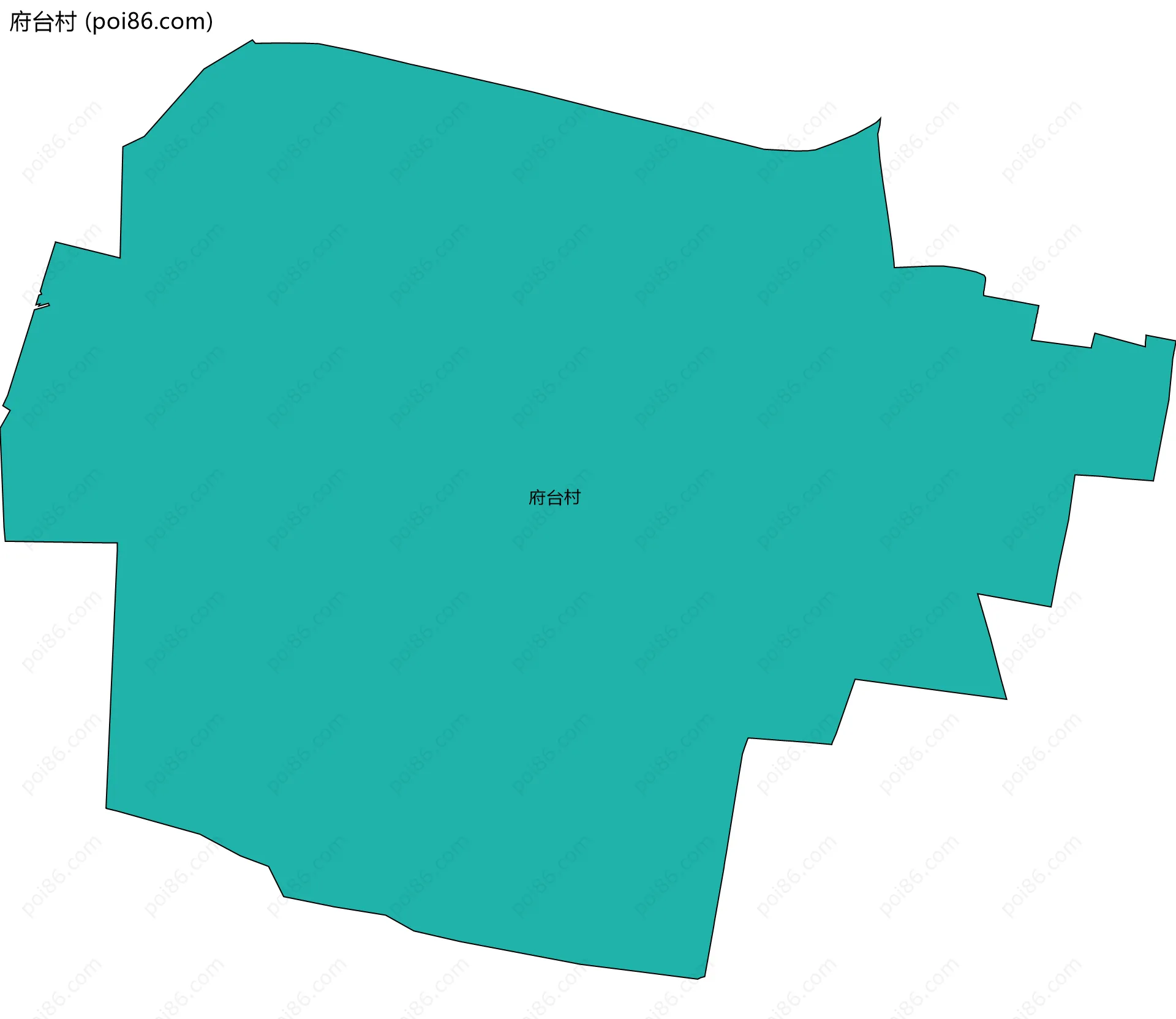 府台村边界地图