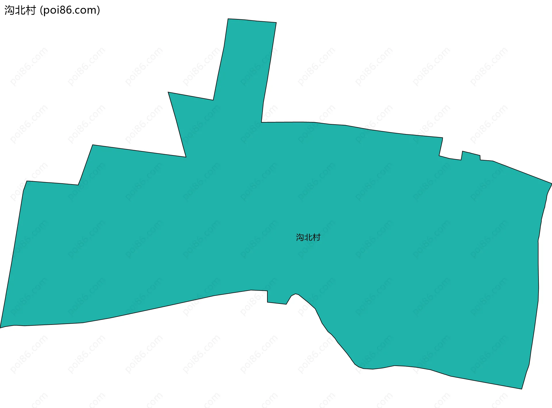 沟北村边界地图