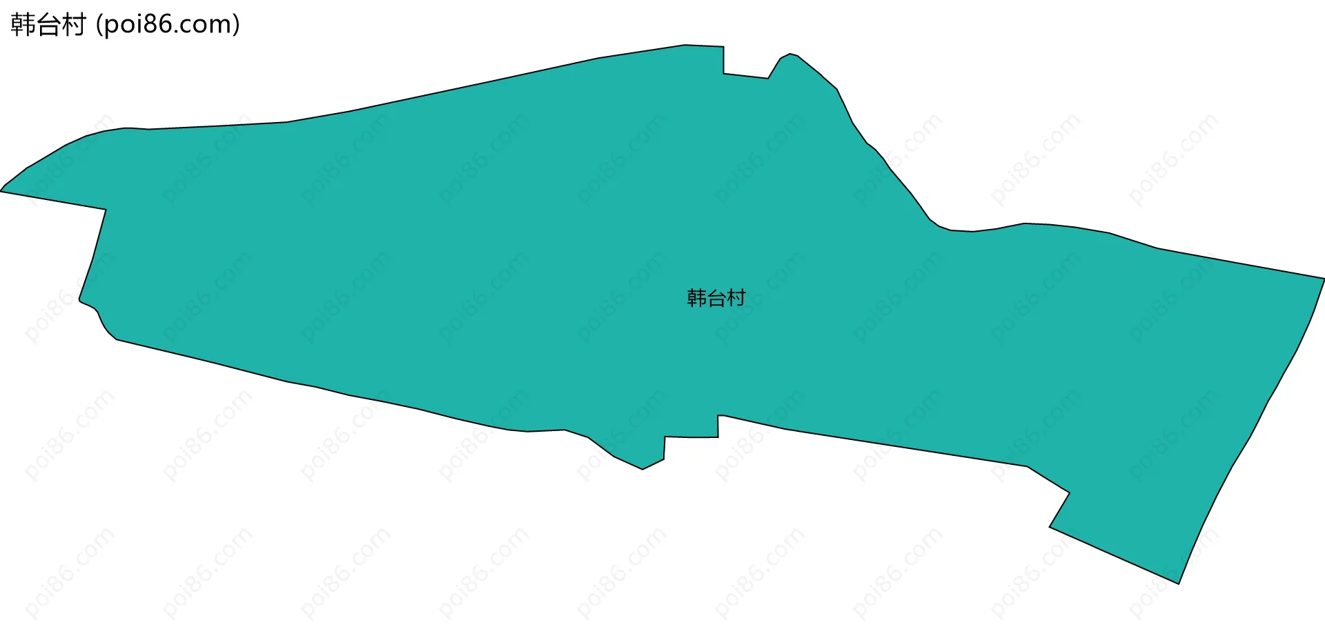 韩台村边界地图