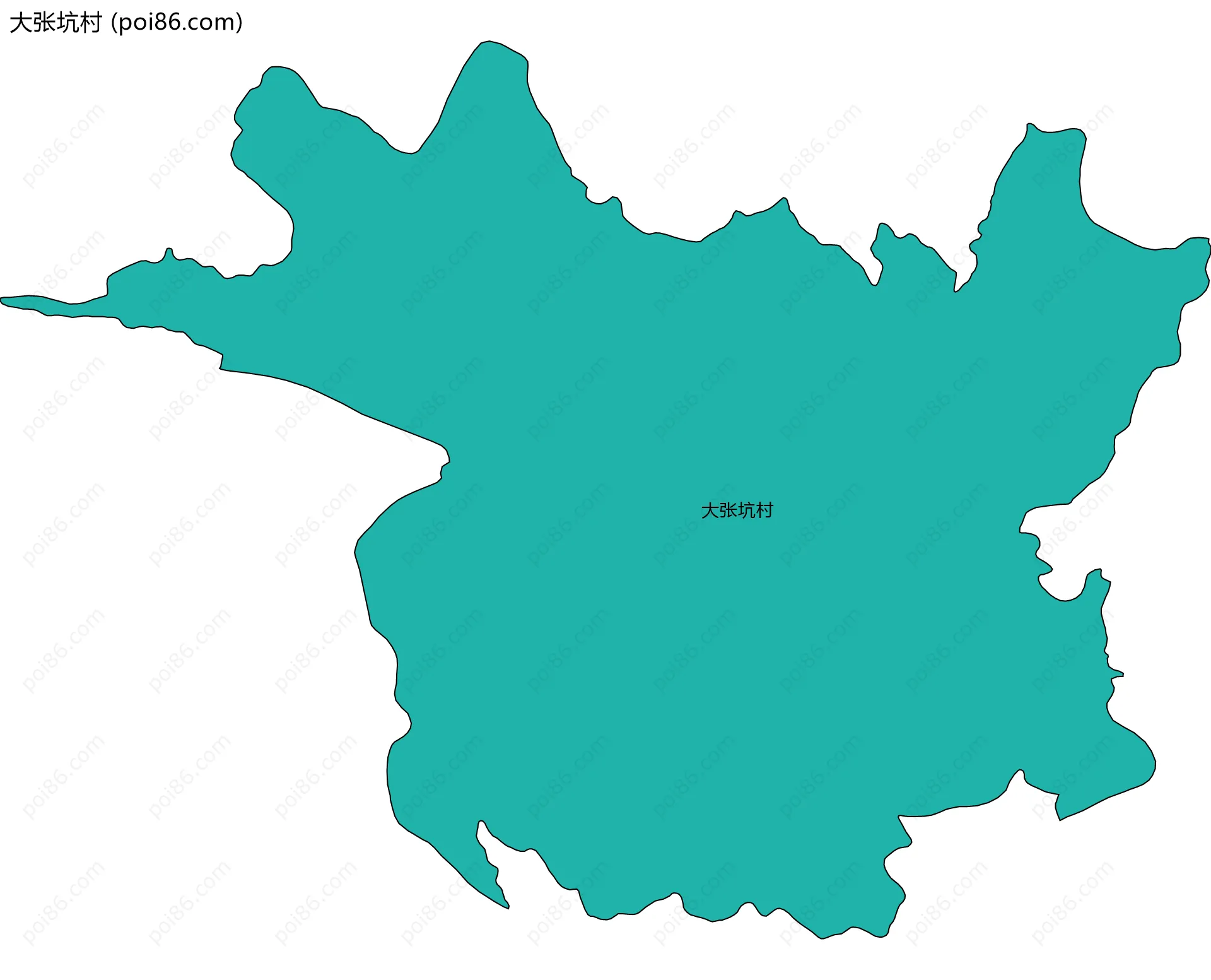大张坑村边界地图