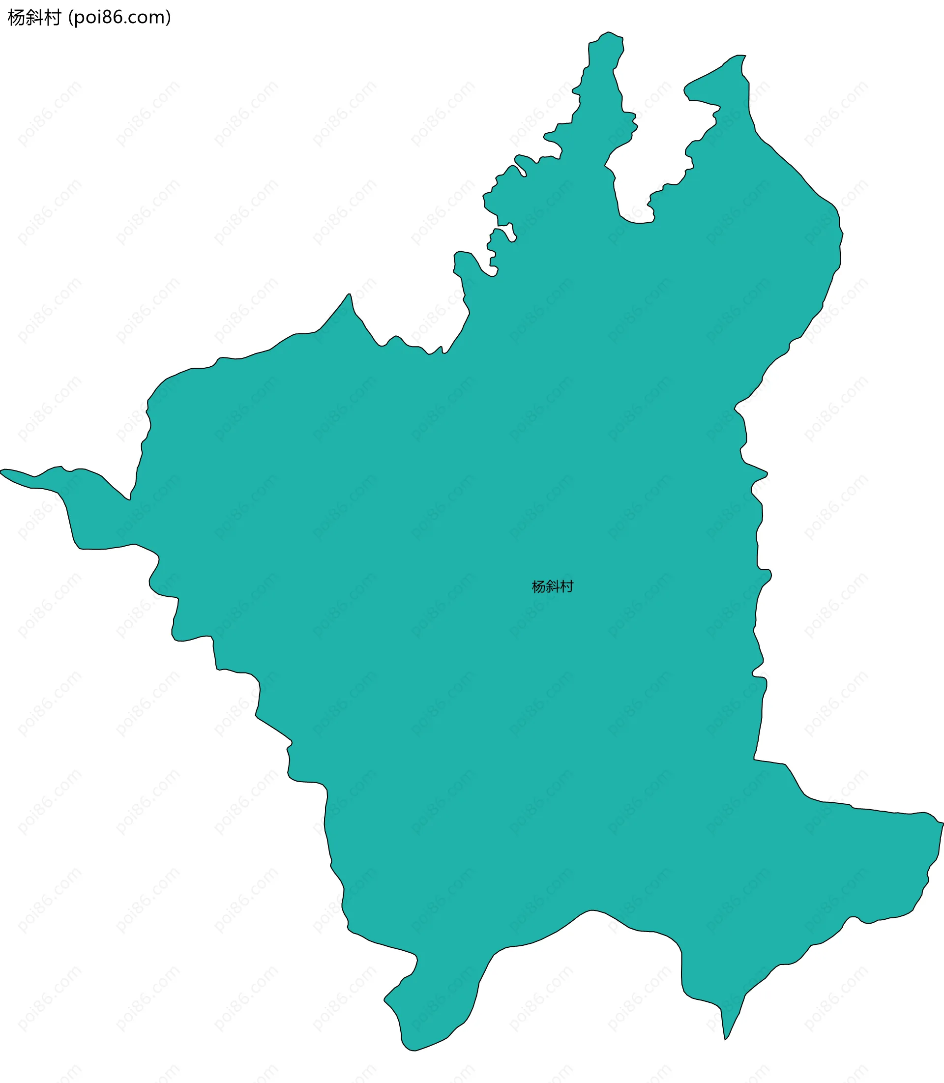 杨斜村边界地图