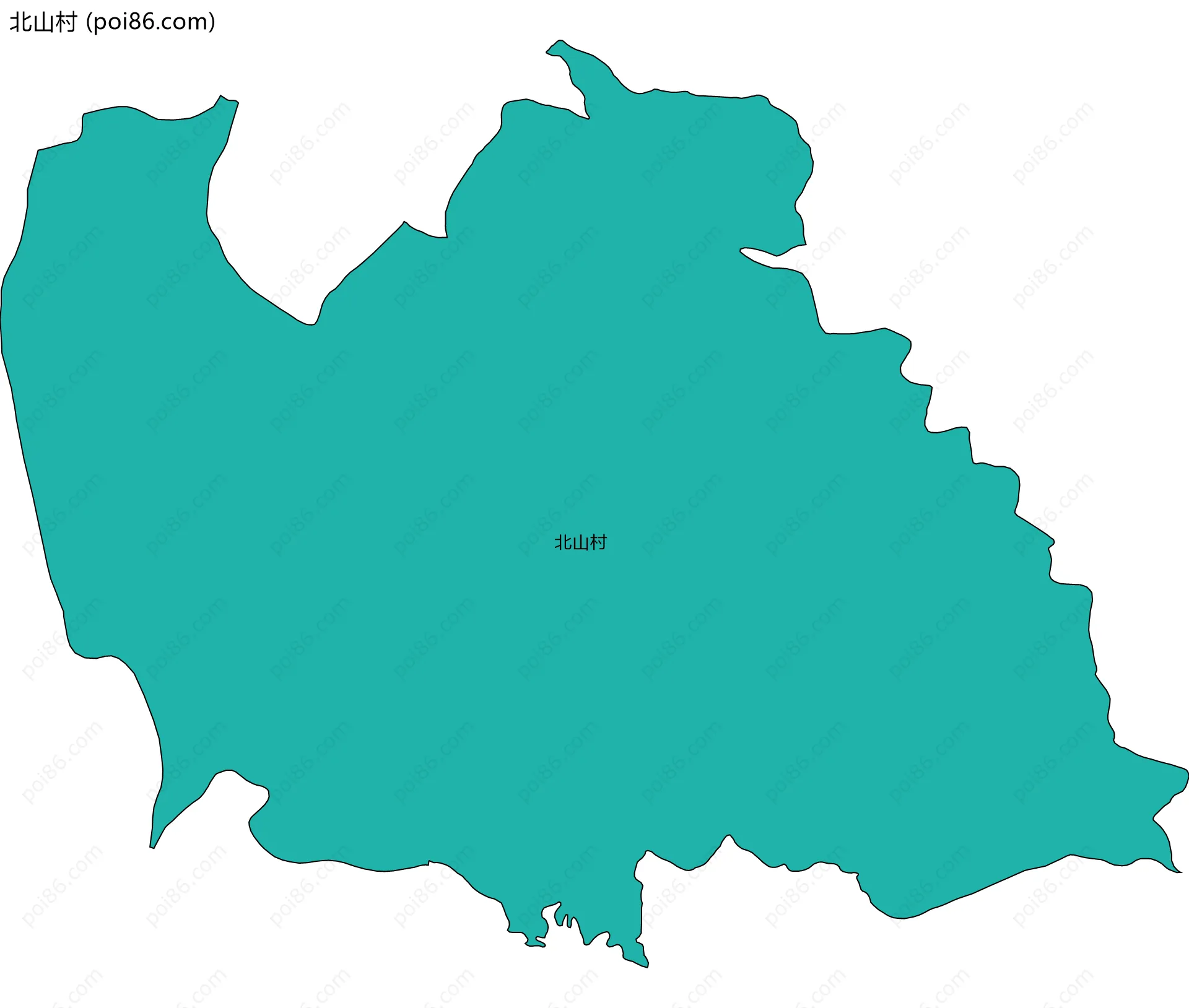 北山村边界地图