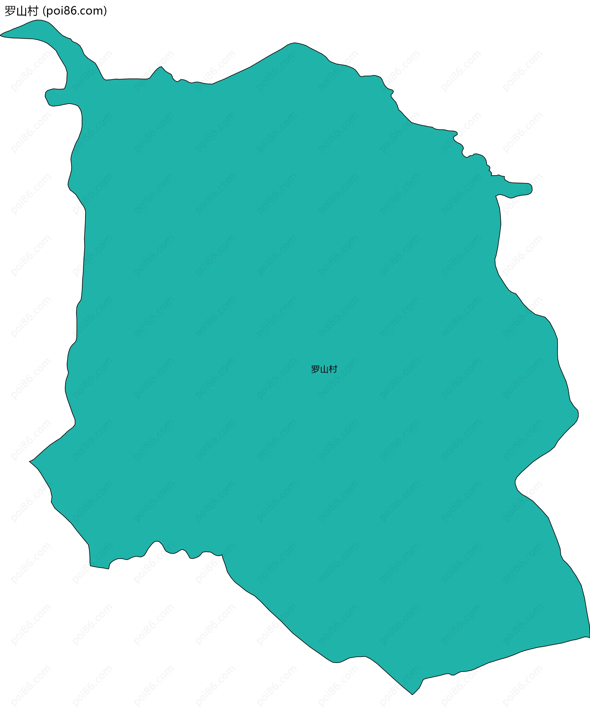 罗山村边界地图