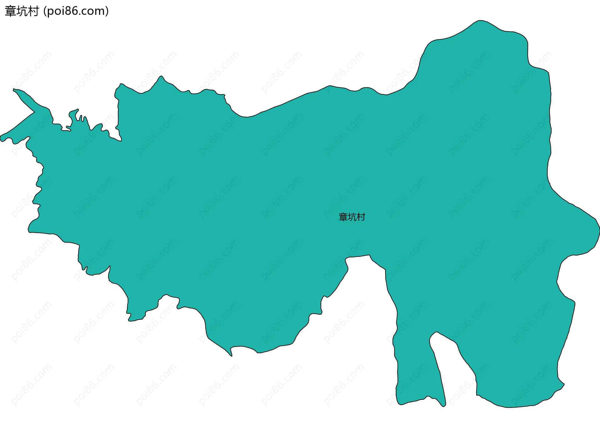 章坑村边界地图