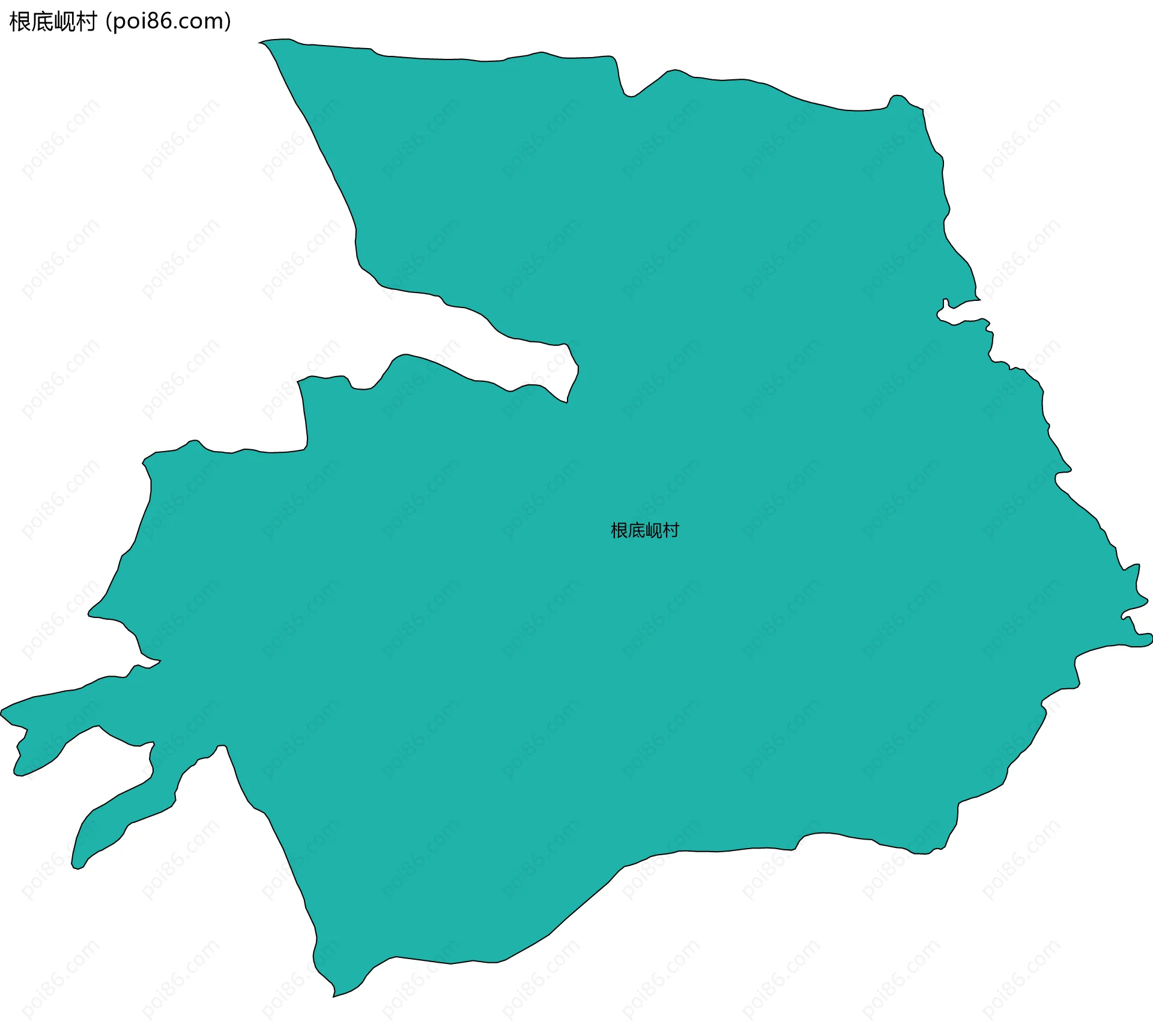根底岘村边界地图