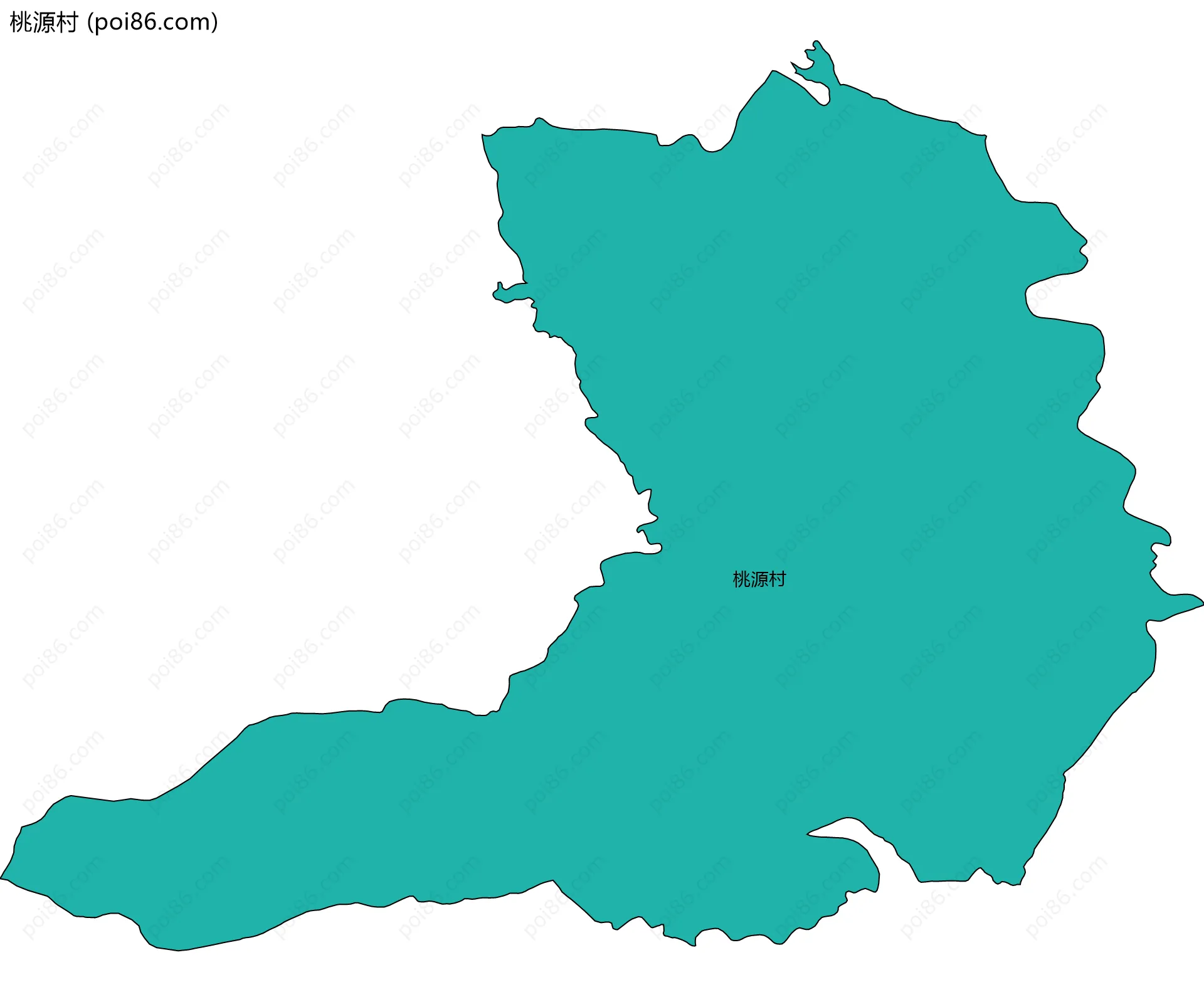 桃源村边界地图