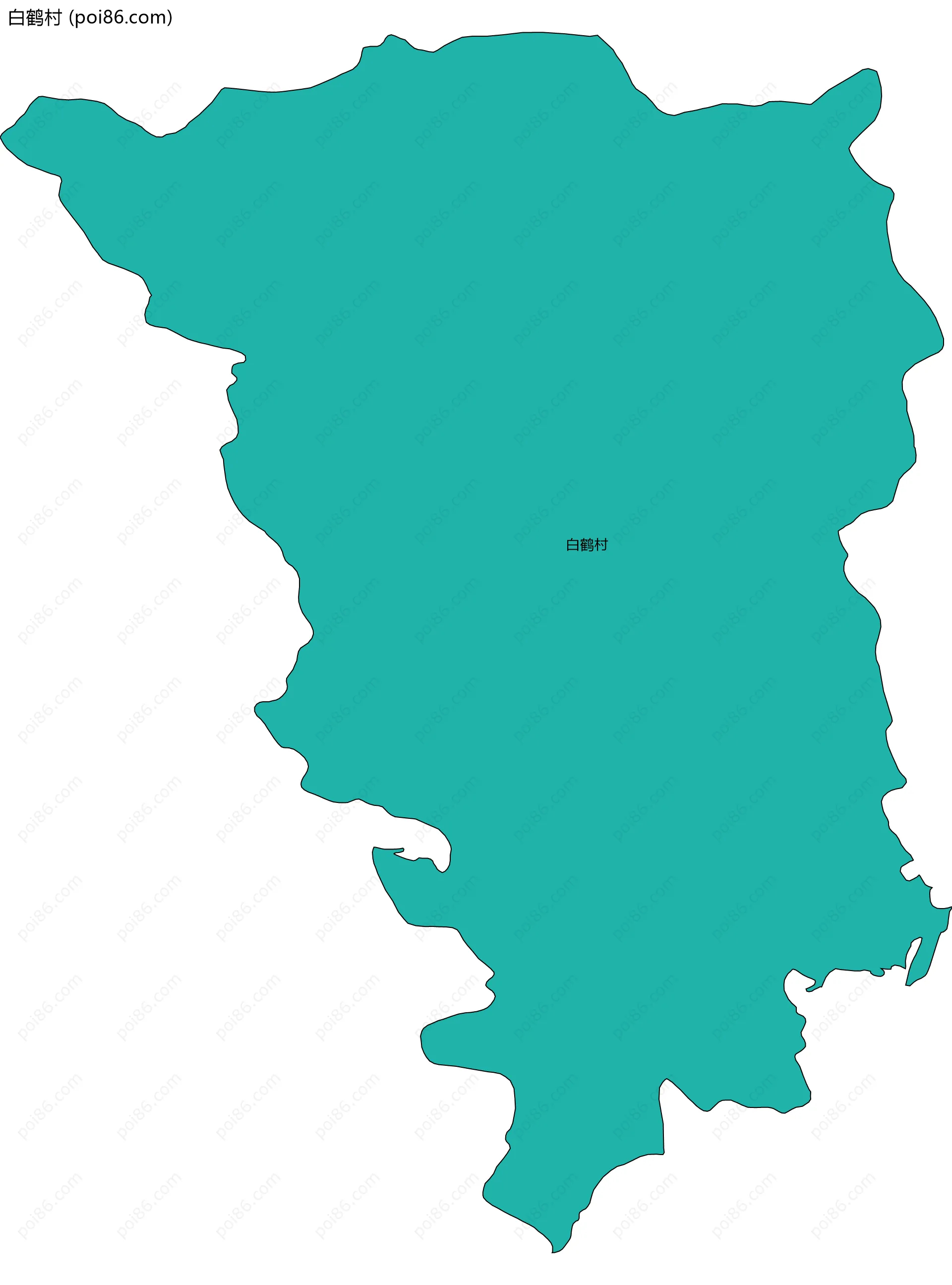 白鹤村边界地图