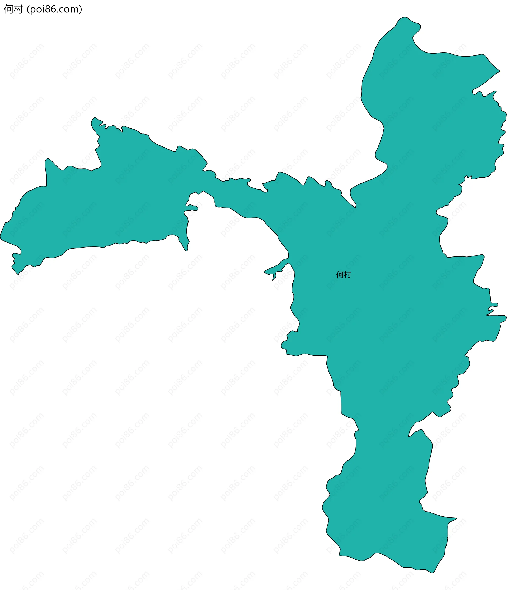 何村边界地图