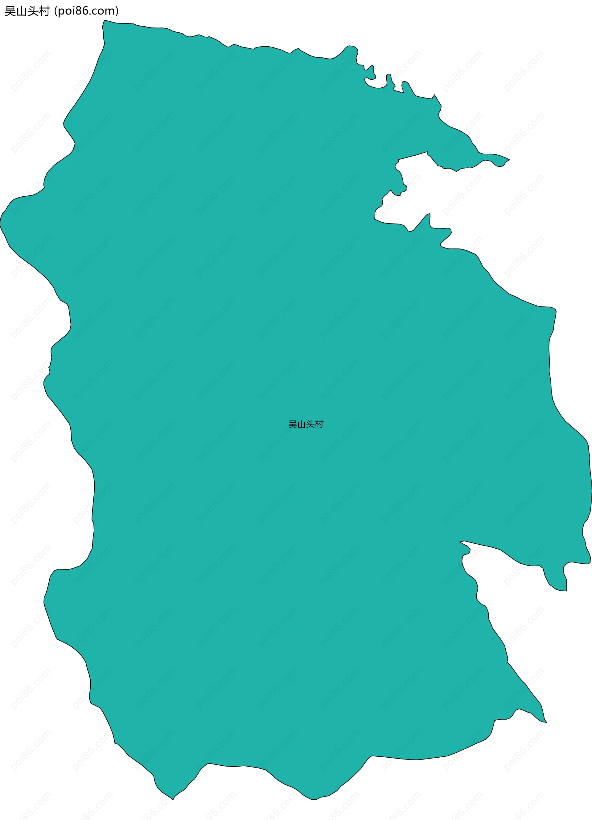 吴山头村边界地图