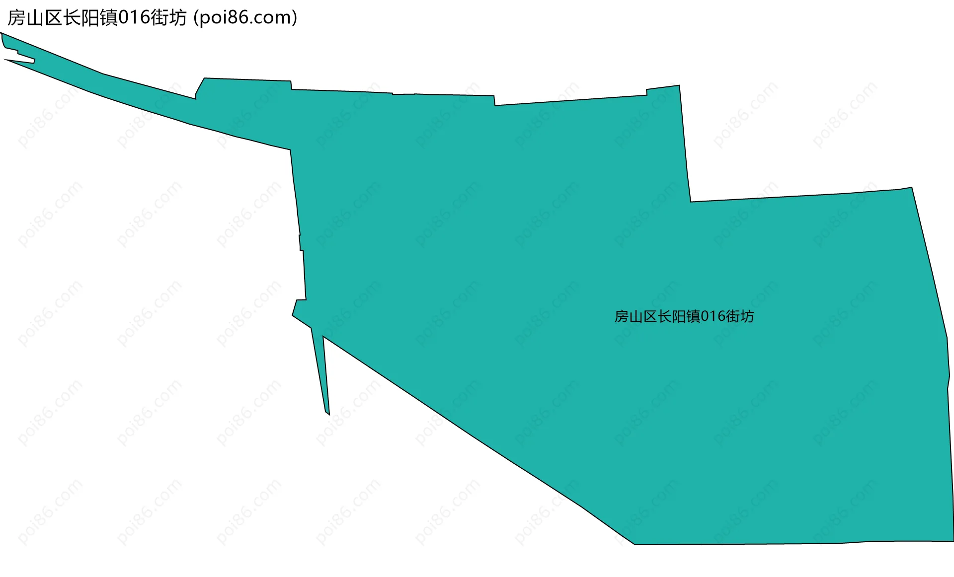 房山区长阳镇016街坊边界地图