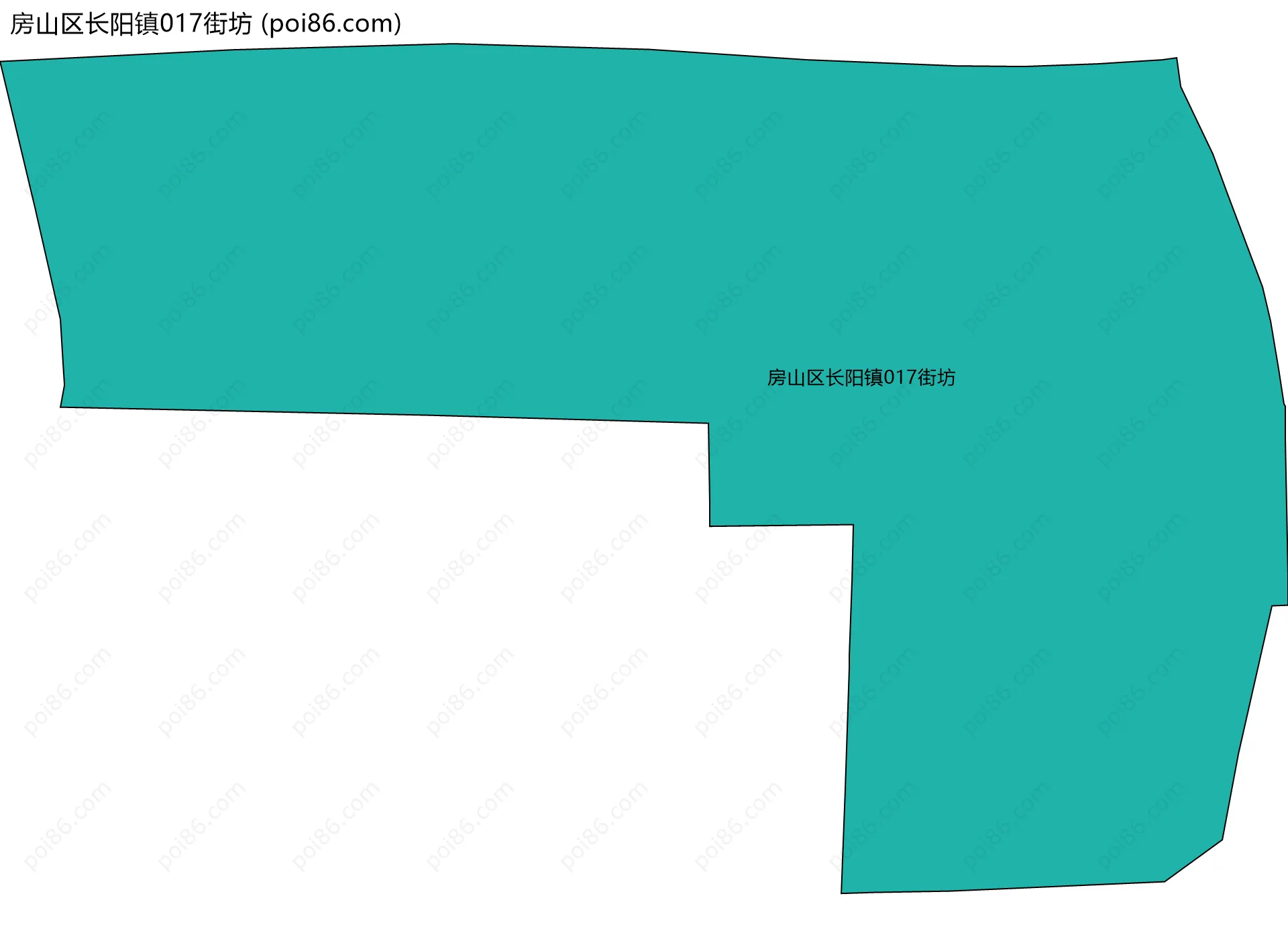 房山区长阳镇017街坊边界地图