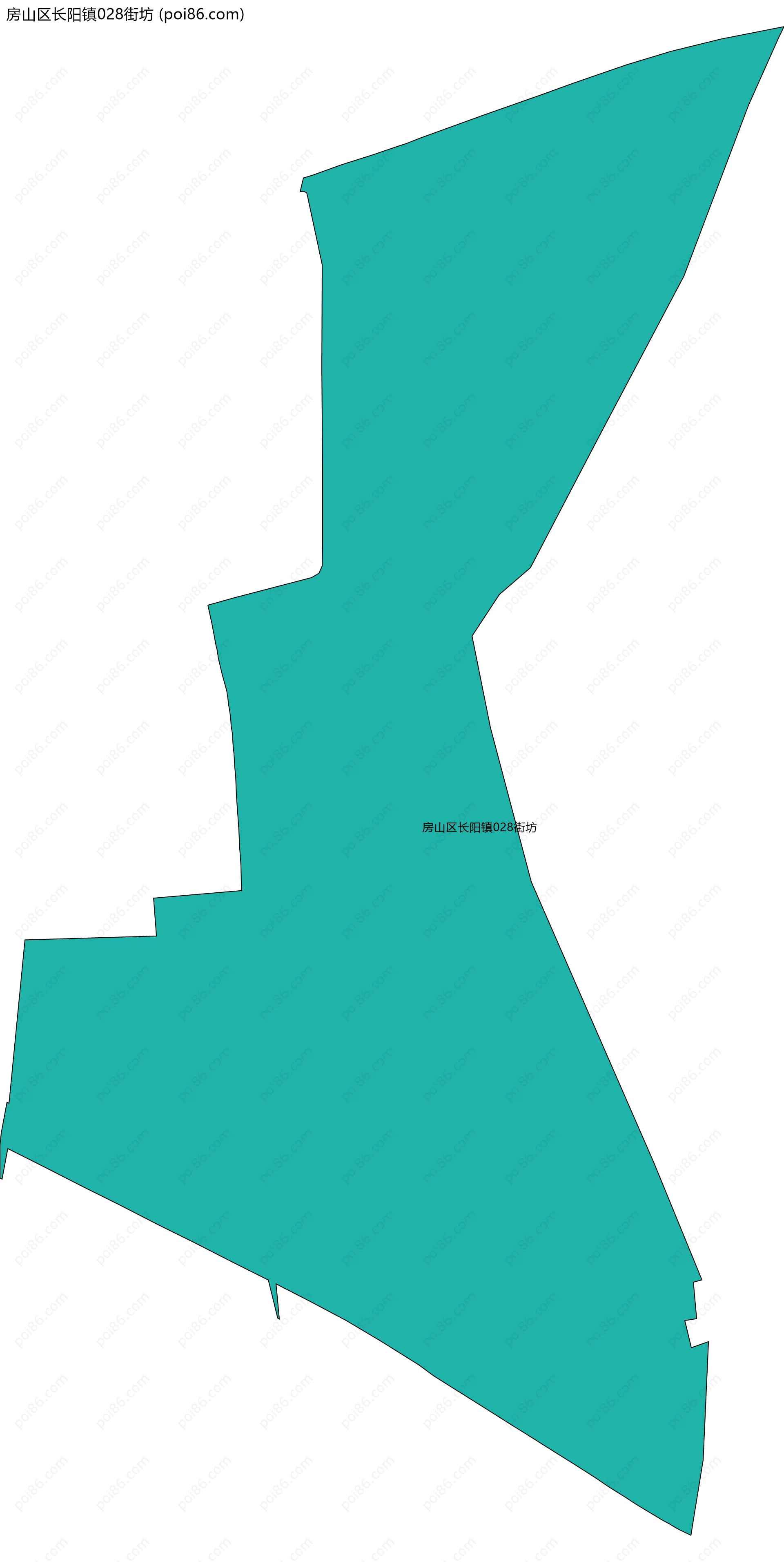 房山区长阳镇028街坊边界地图