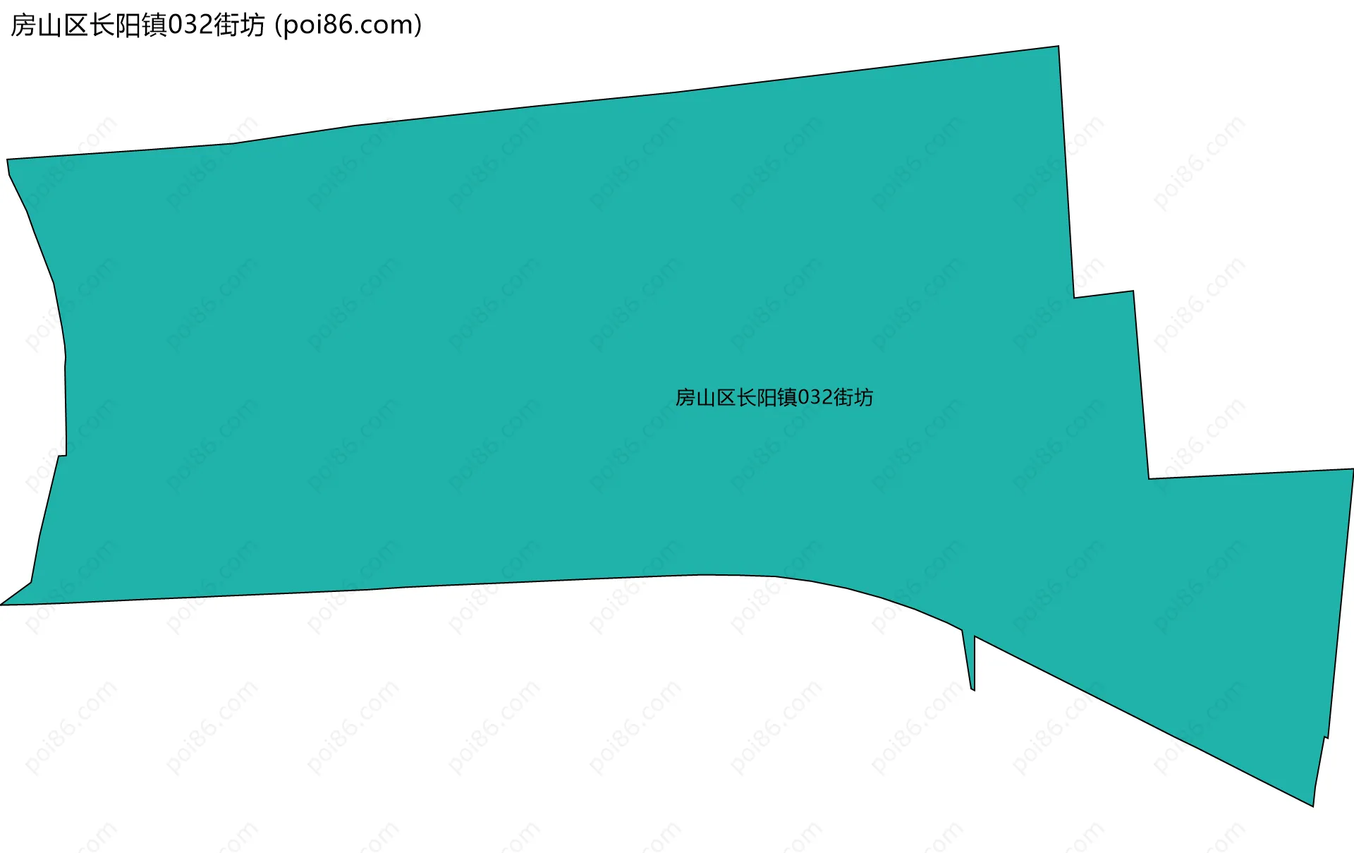房山区长阳镇032街坊边界地图