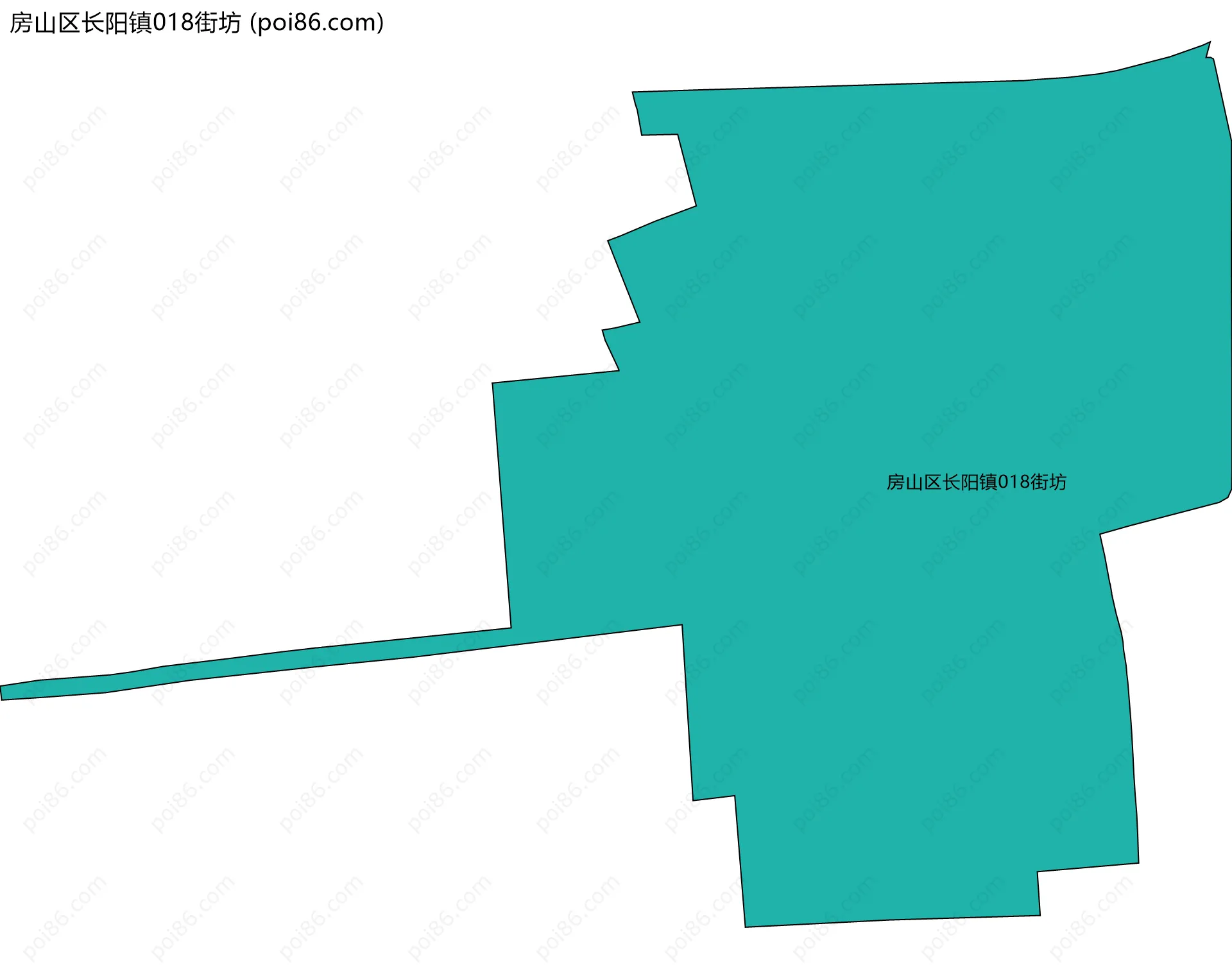 房山区长阳镇018街坊边界地图