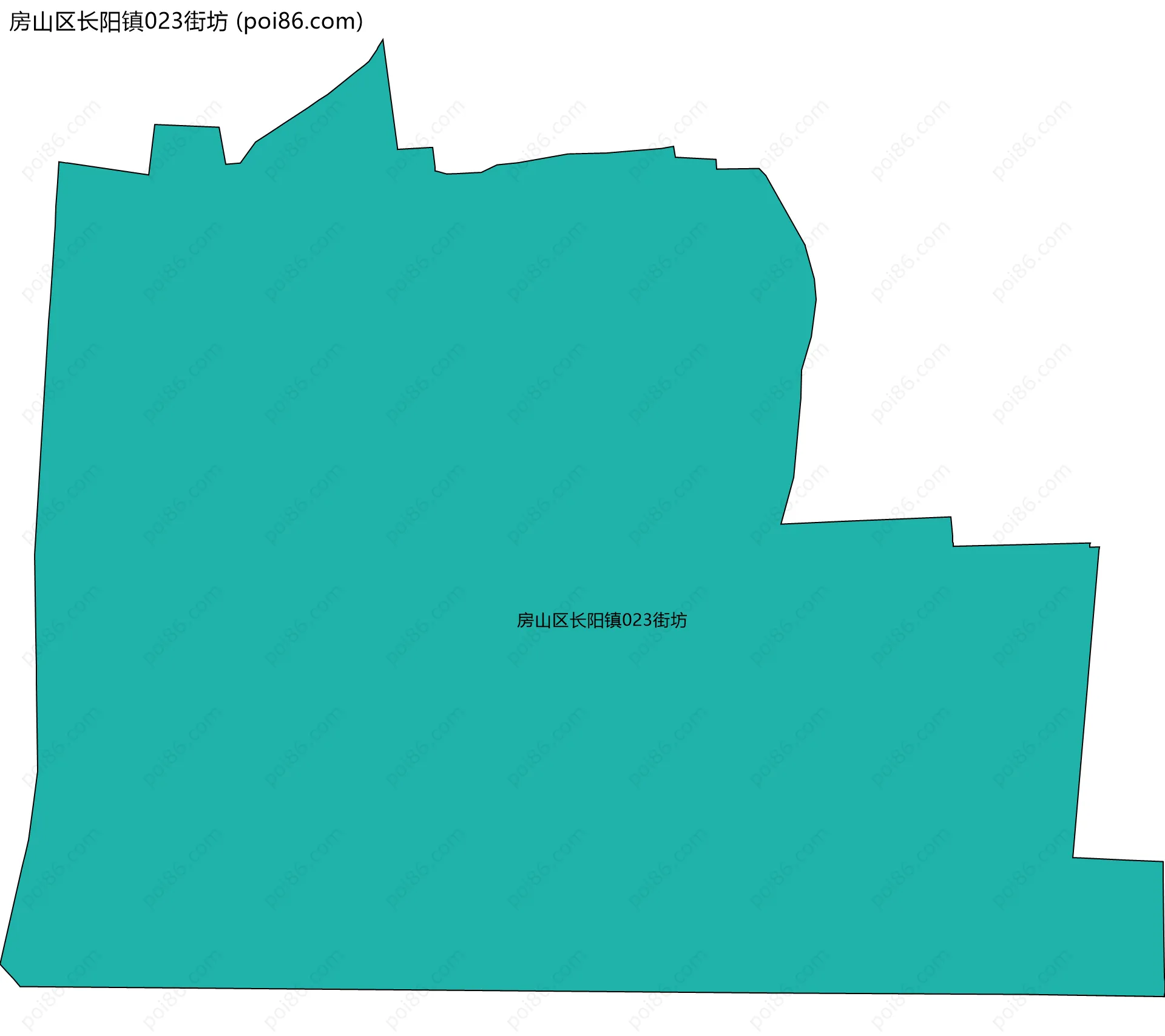 房山区长阳镇023街坊边界地图
