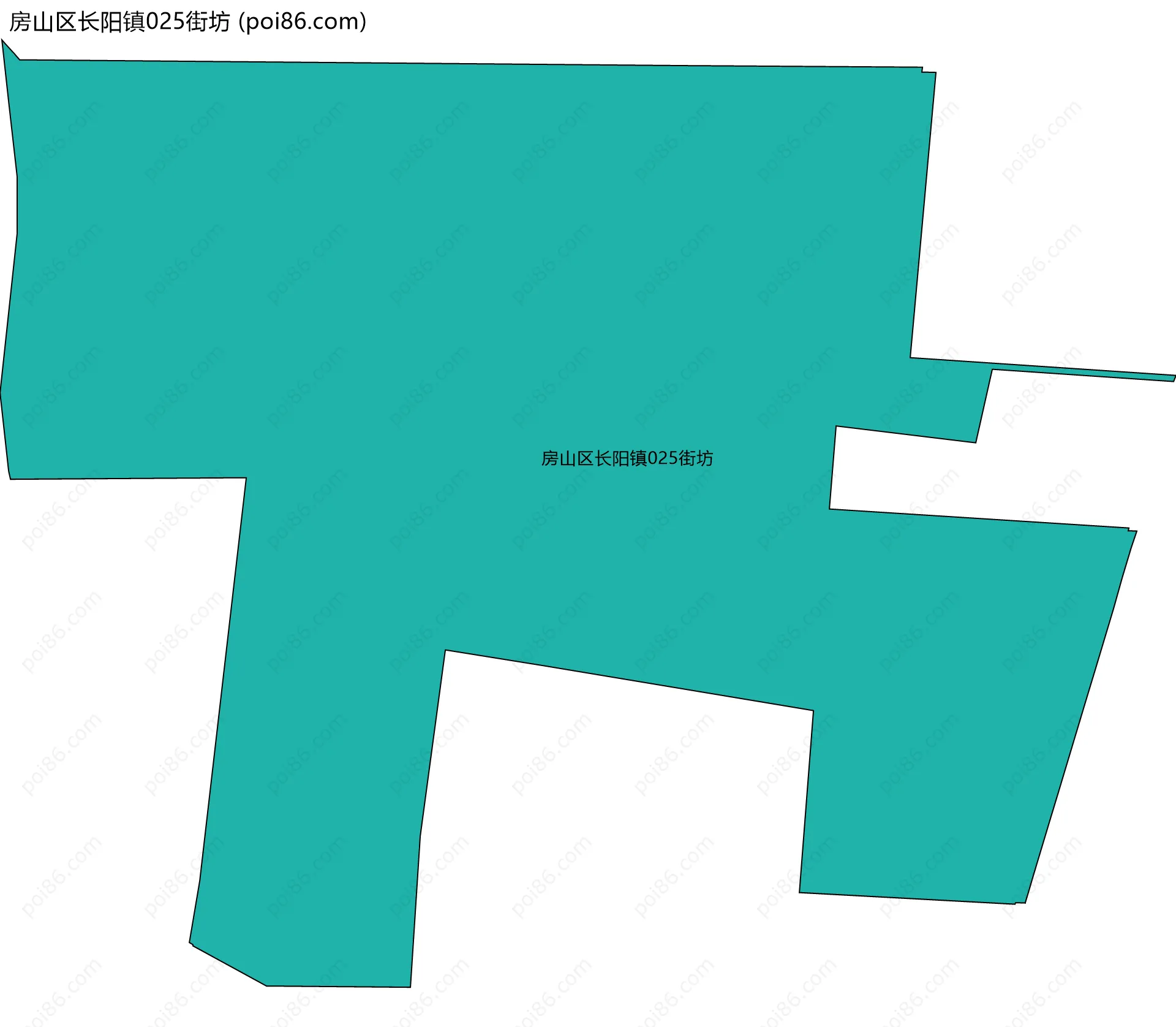 房山区长阳镇025街坊边界地图