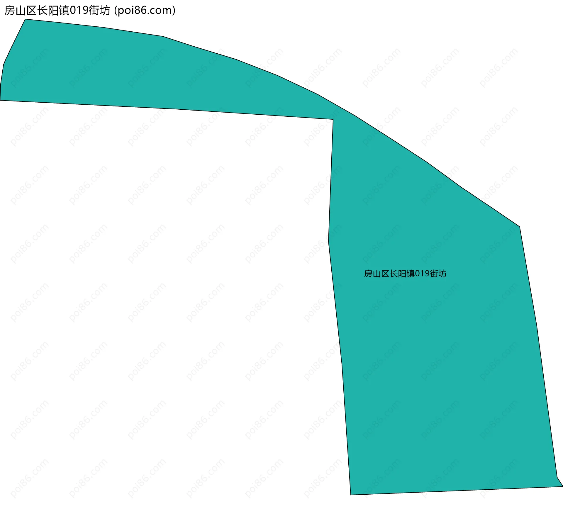 房山区长阳镇019街坊边界地图