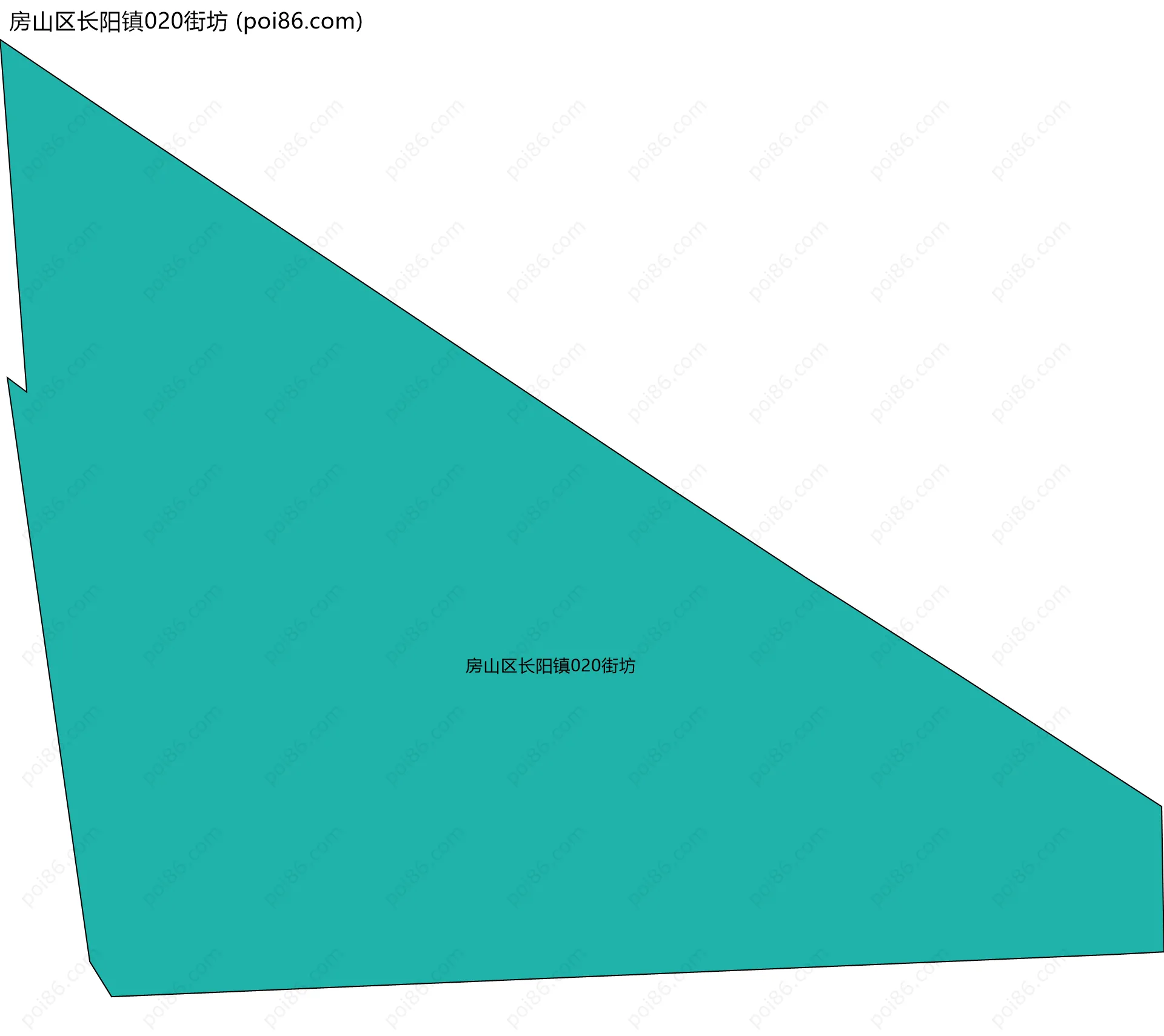 房山区长阳镇020街坊边界地图