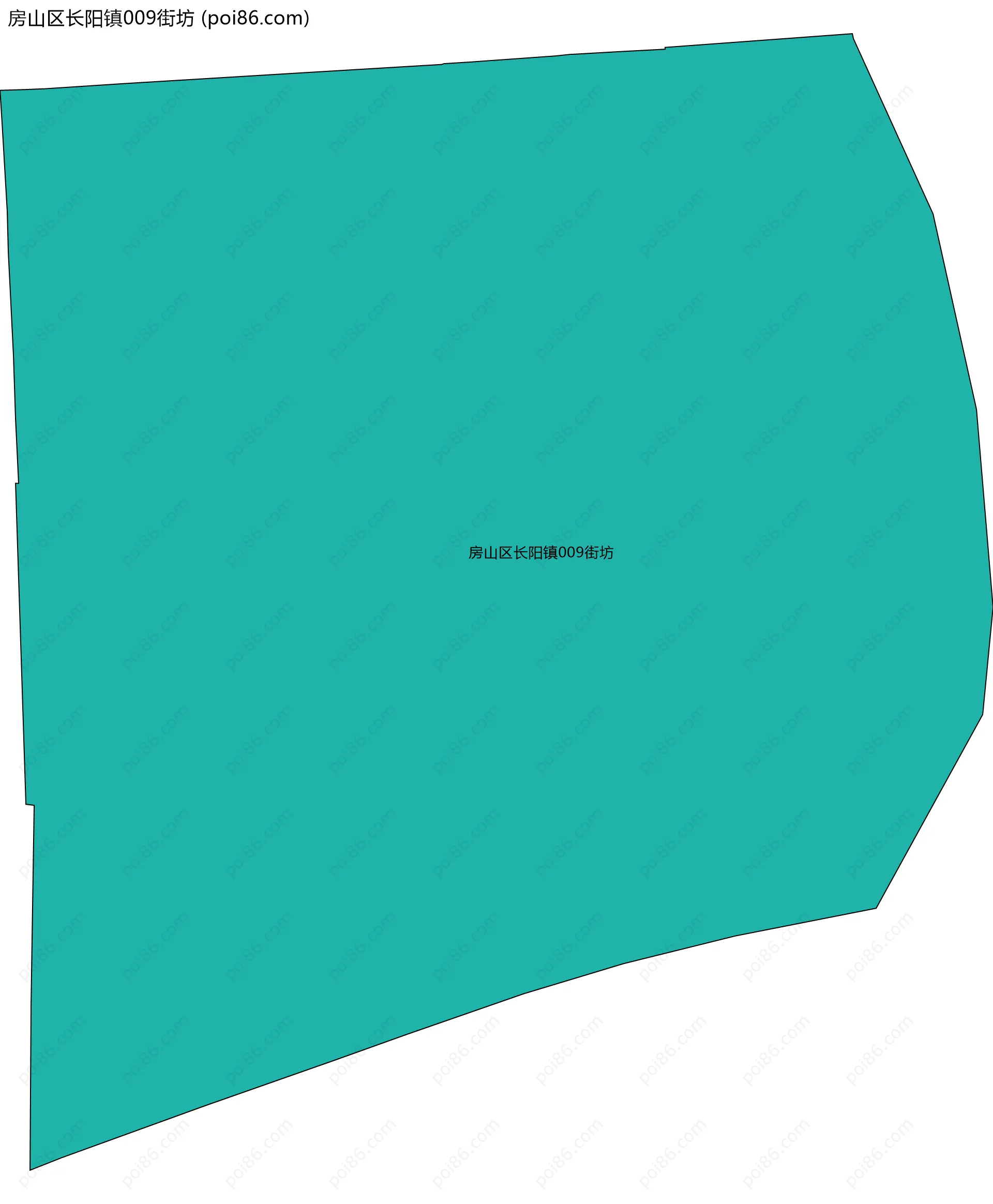 房山区长阳镇009街坊边界地图