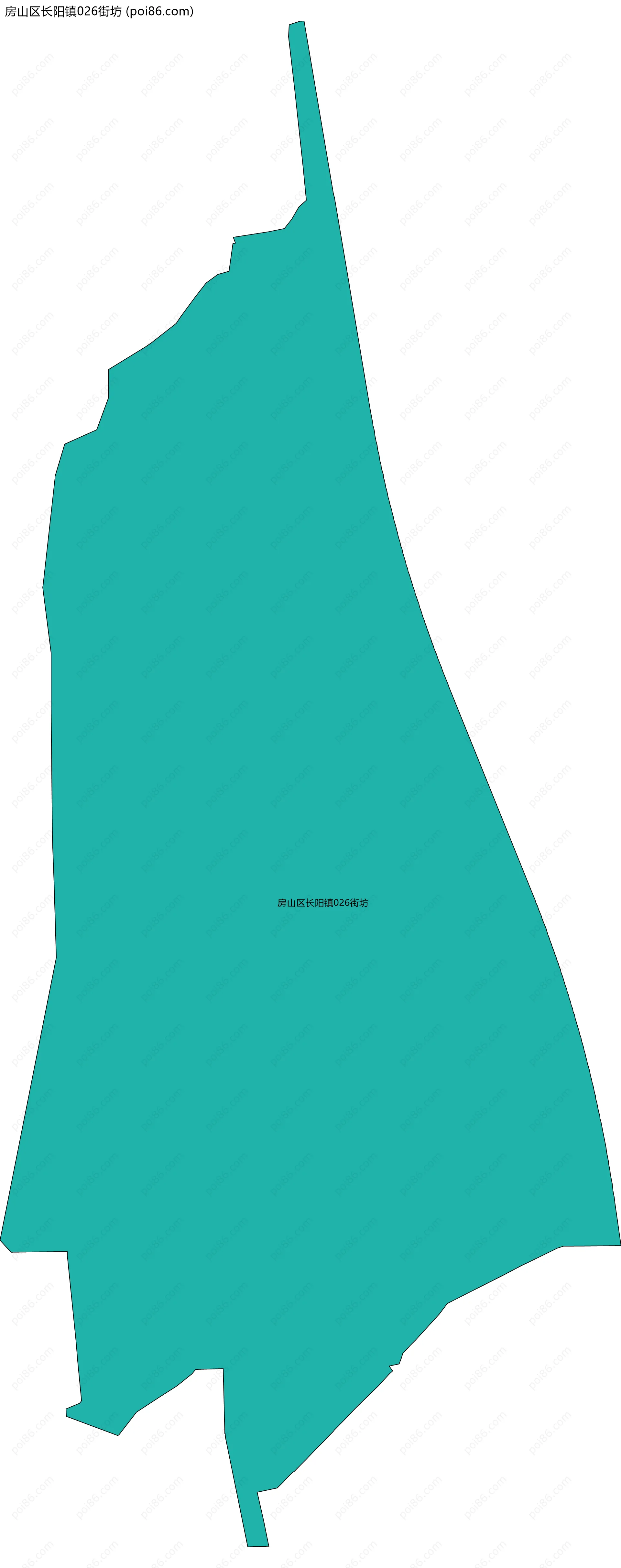 房山区长阳镇026街坊边界地图