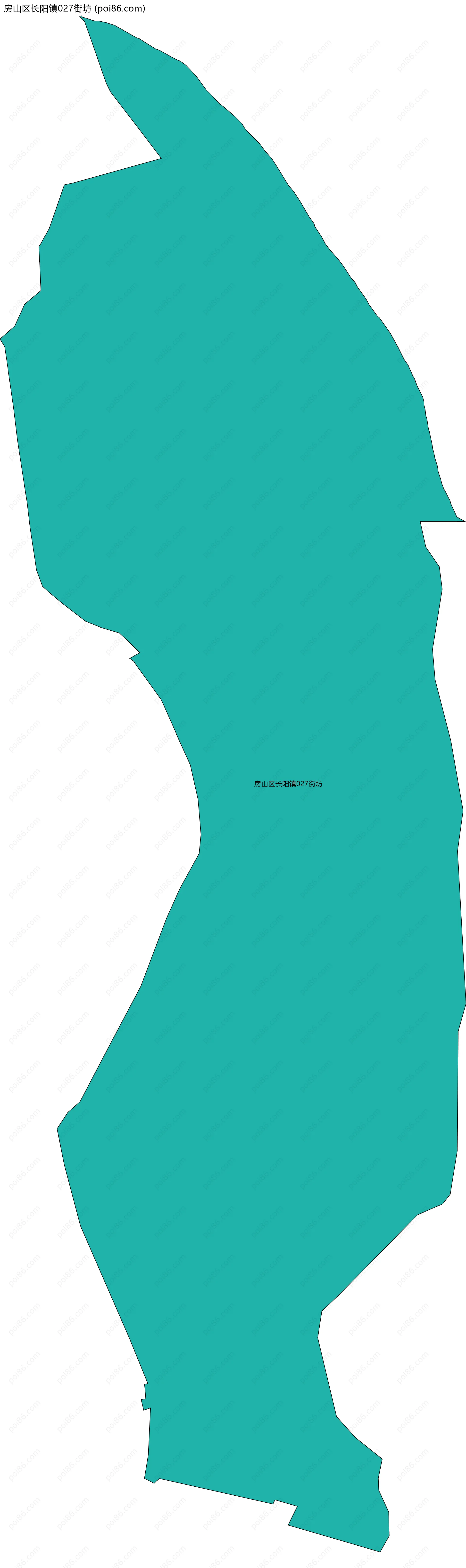 房山区长阳镇027街坊边界地图