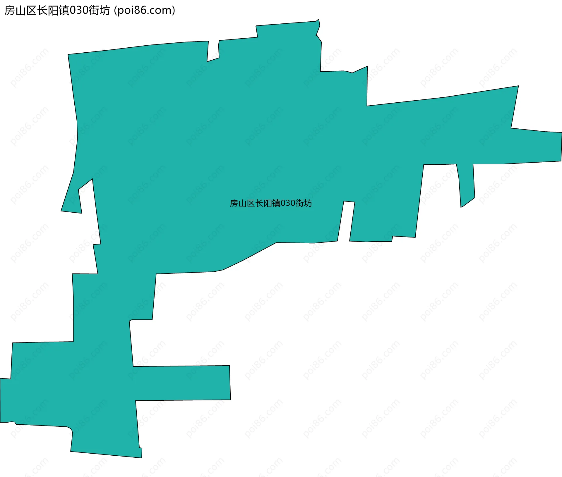 房山区长阳镇030街坊边界地图