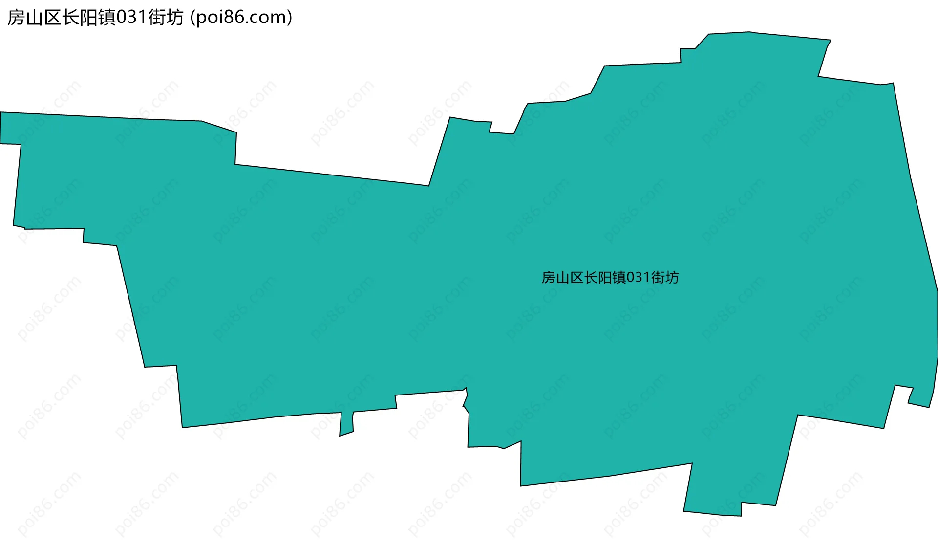 房山区长阳镇031街坊边界地图
