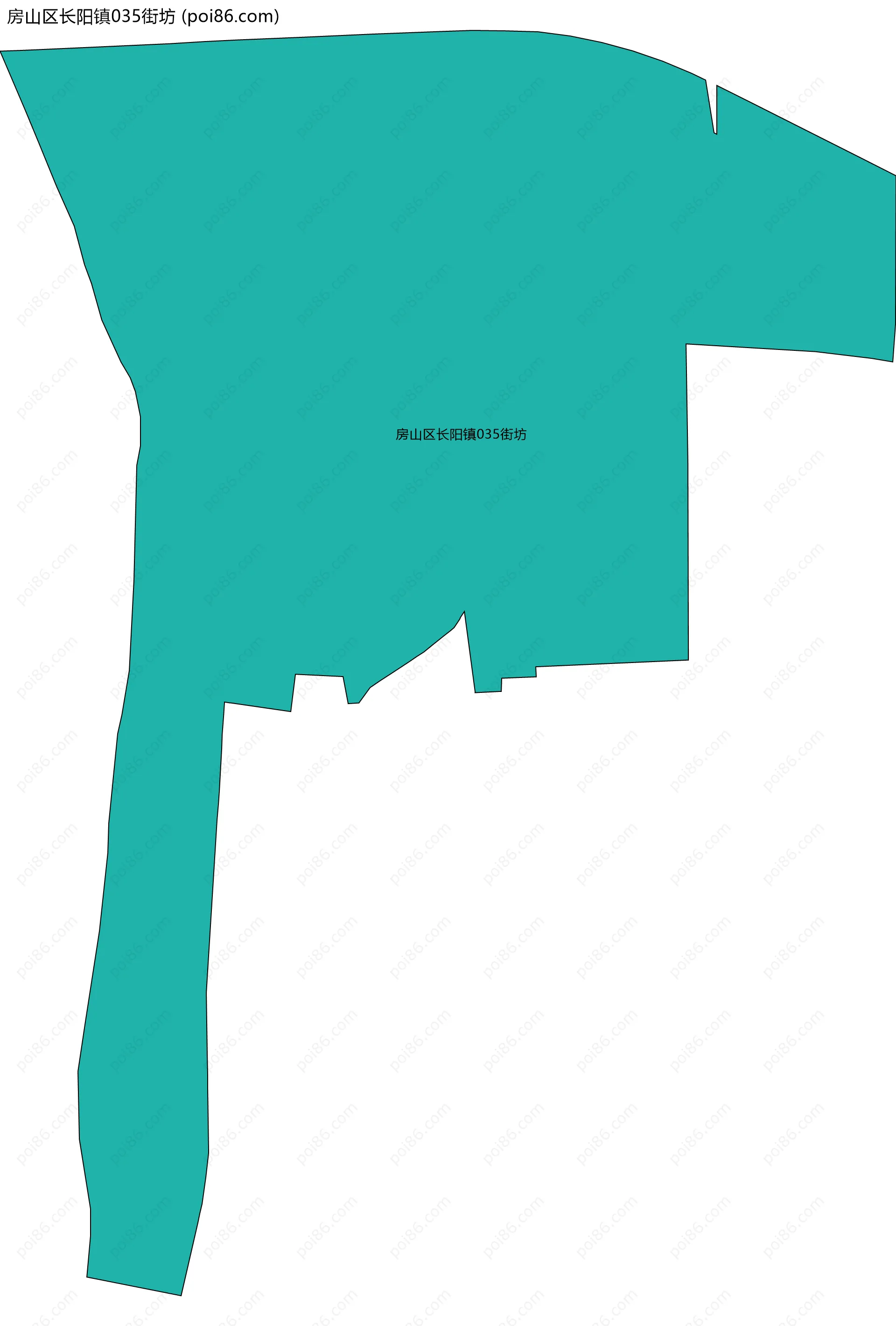 房山区长阳镇035街坊边界地图