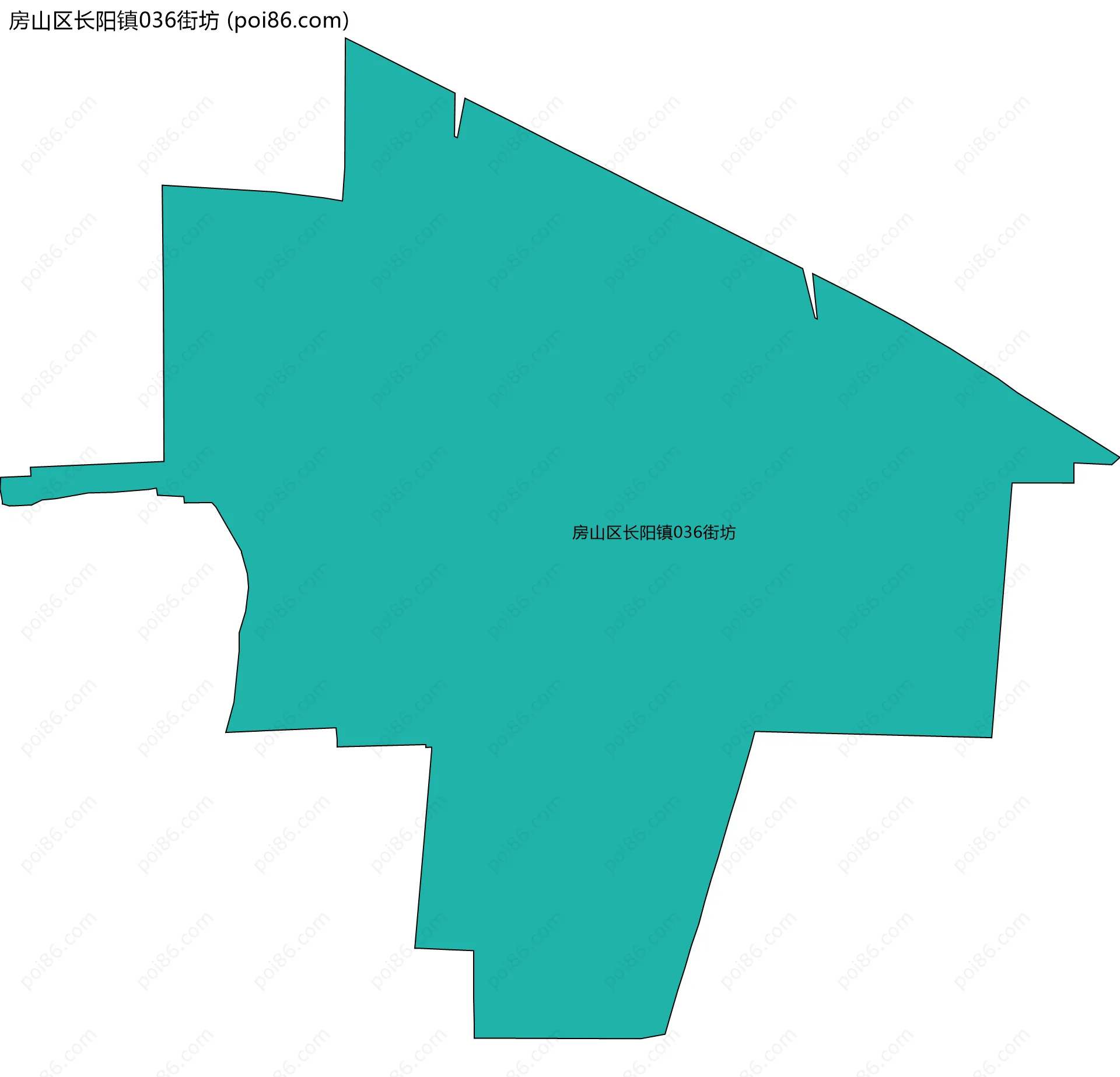房山区长阳镇036街坊边界地图