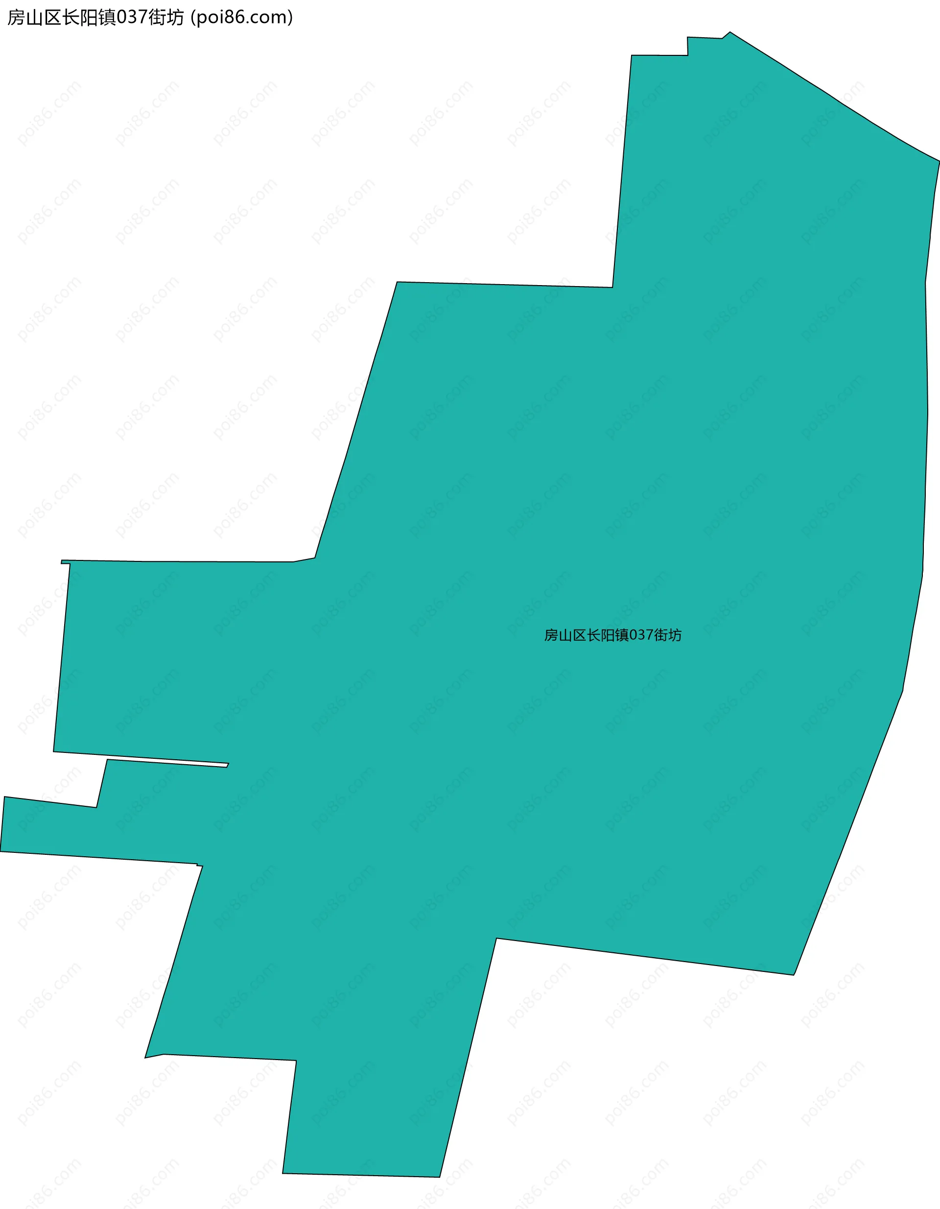 房山区长阳镇037街坊边界地图