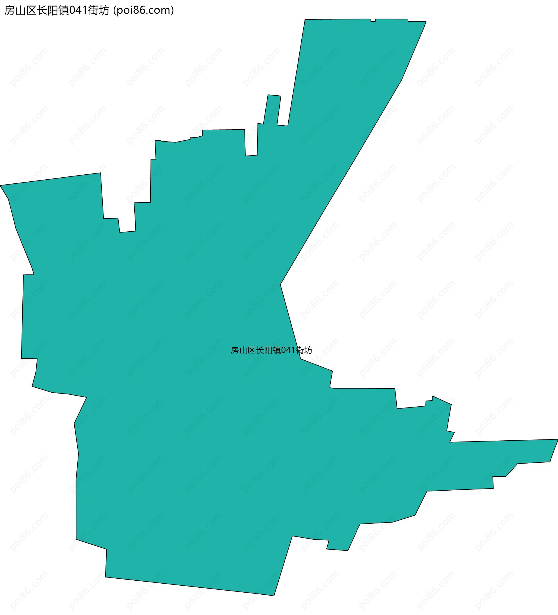 房山区长阳镇041街坊边界地图
